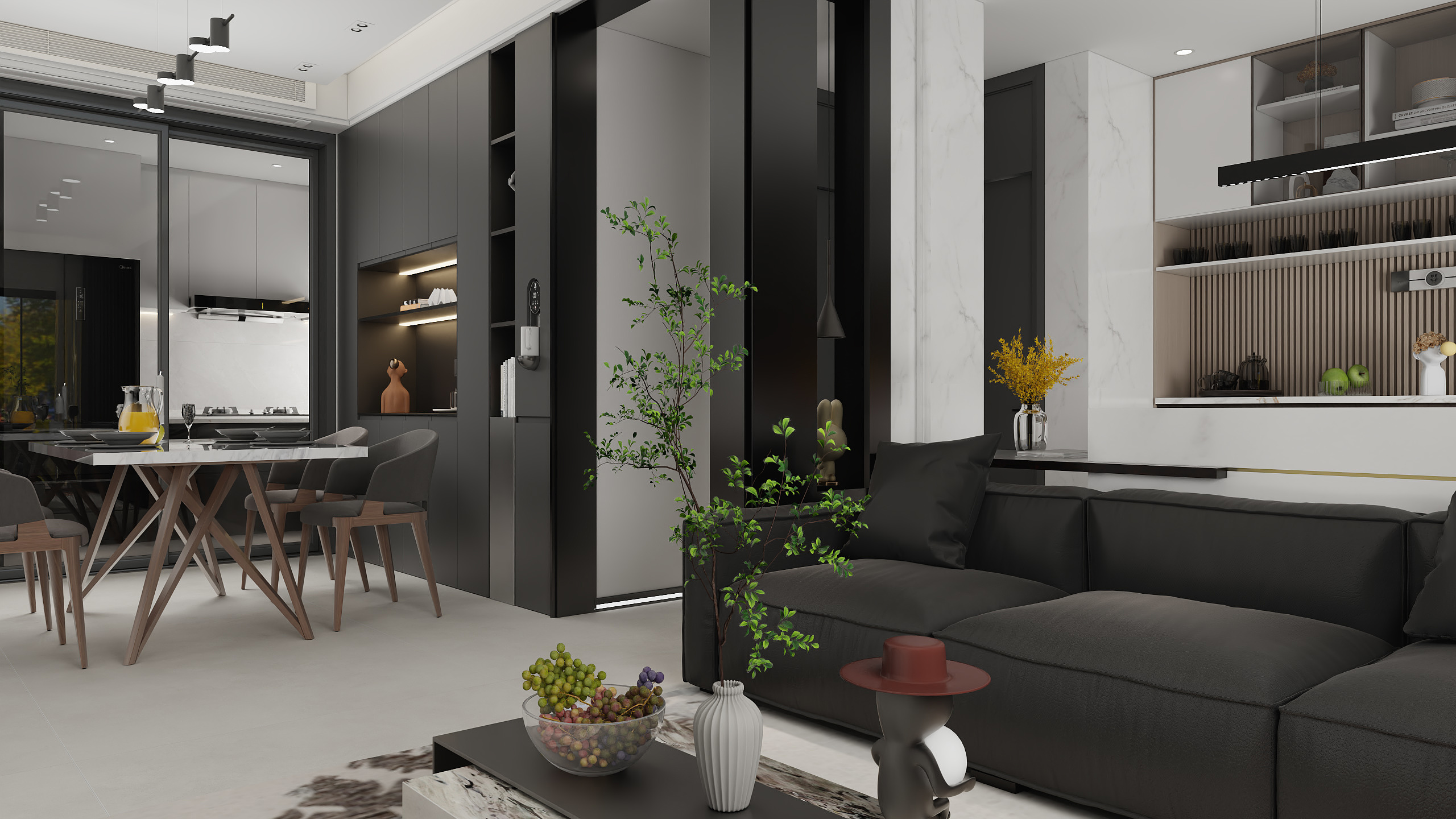 哈蜜瓜BoPo-现代简约110㎡2室-装修设计方案