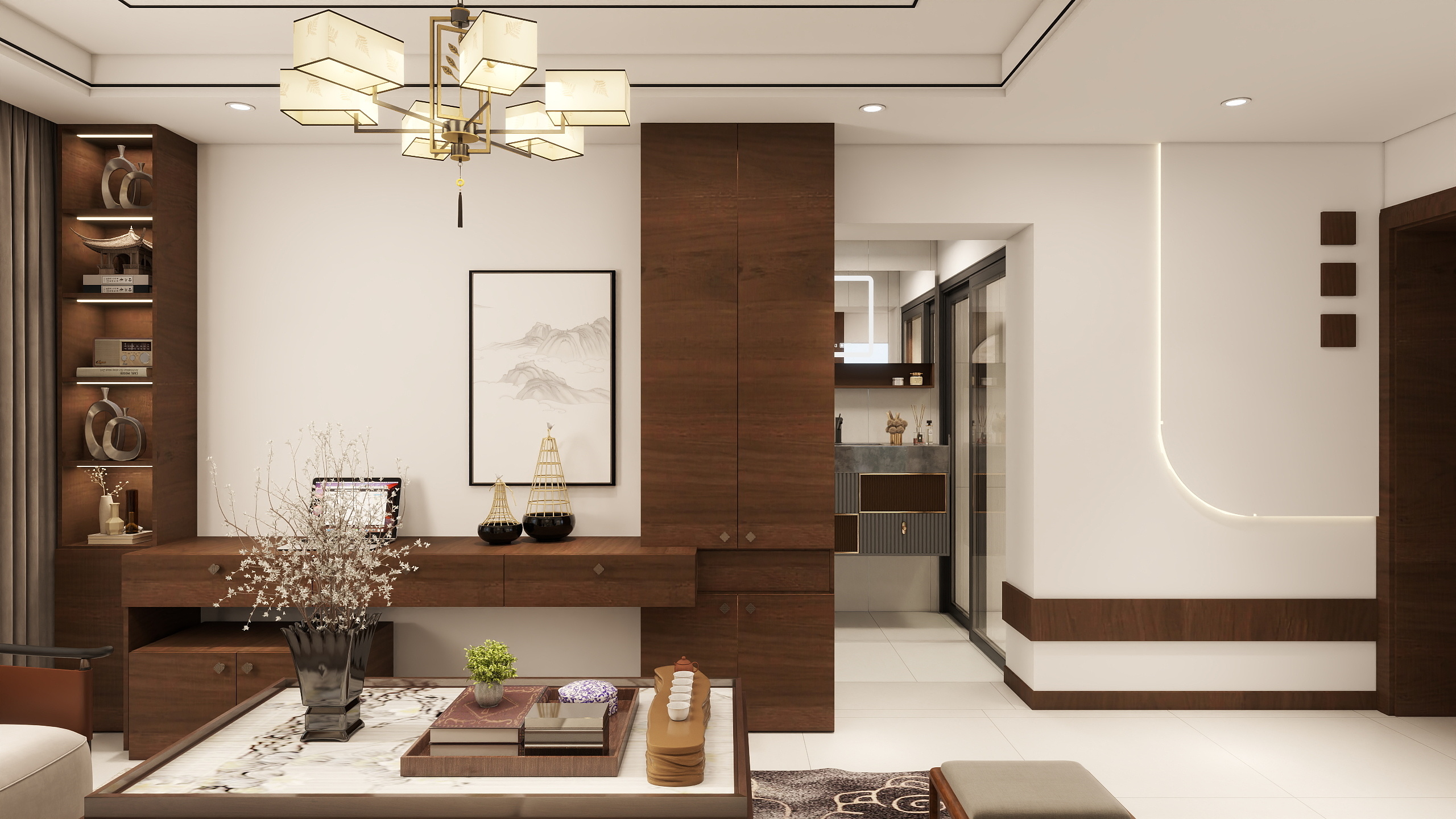 施工设计阿姚-91㎡2室装修效果图