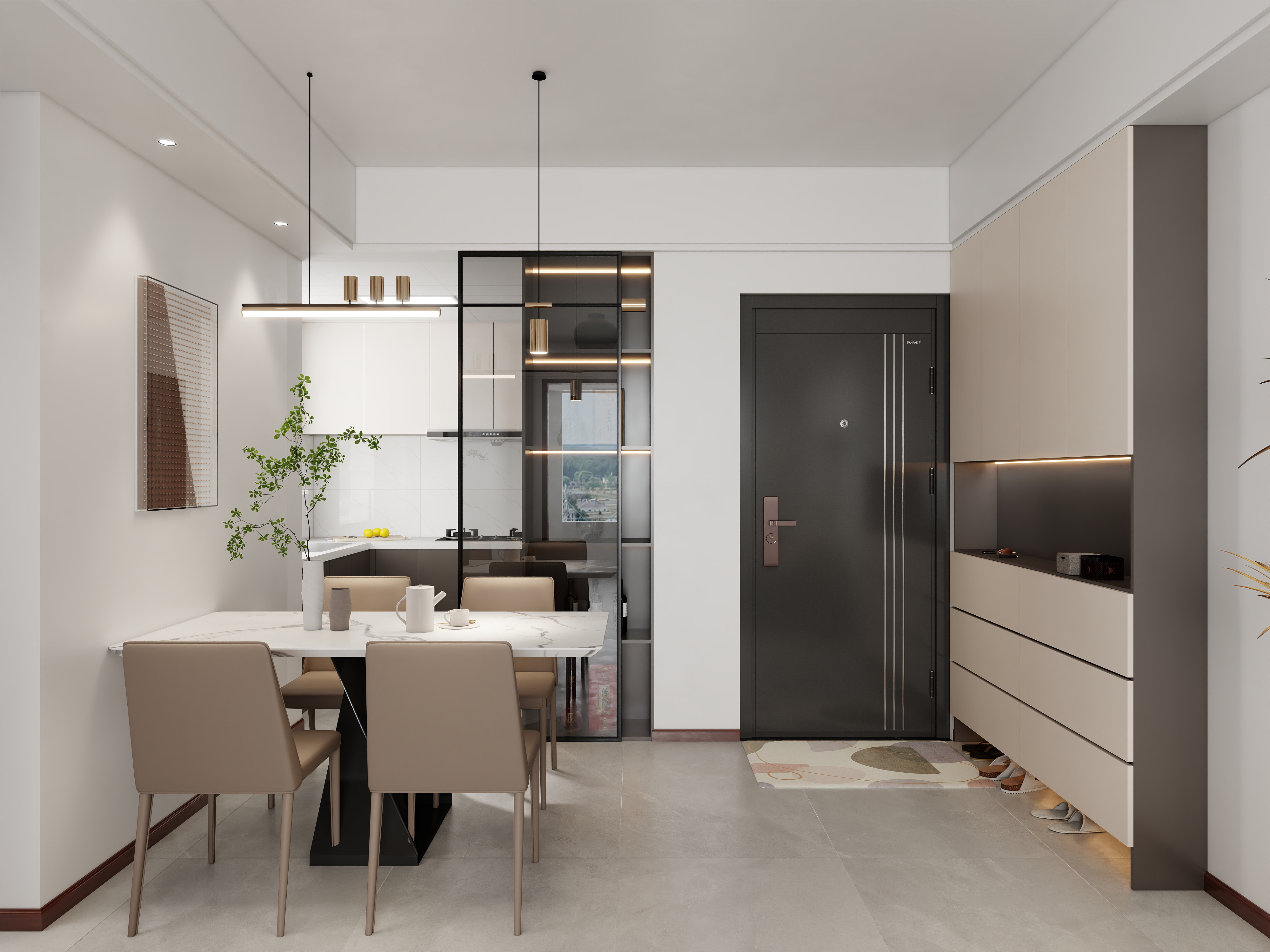 徐景棋-现代简约81㎡3室装修效果图