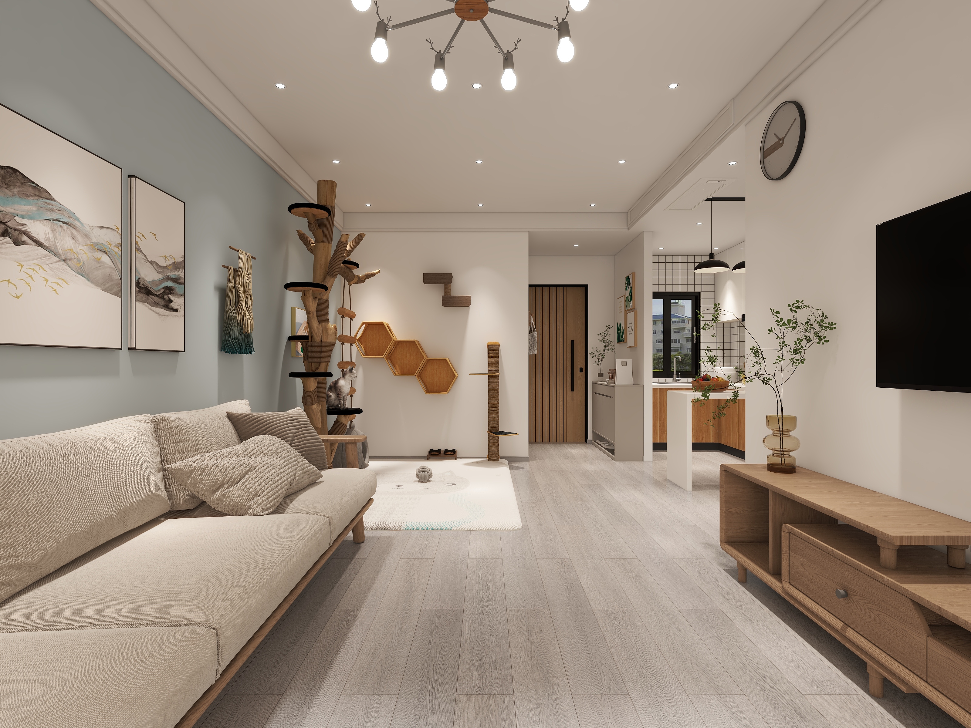 平行的时空-海德公园81㎡3室-装修设计方案