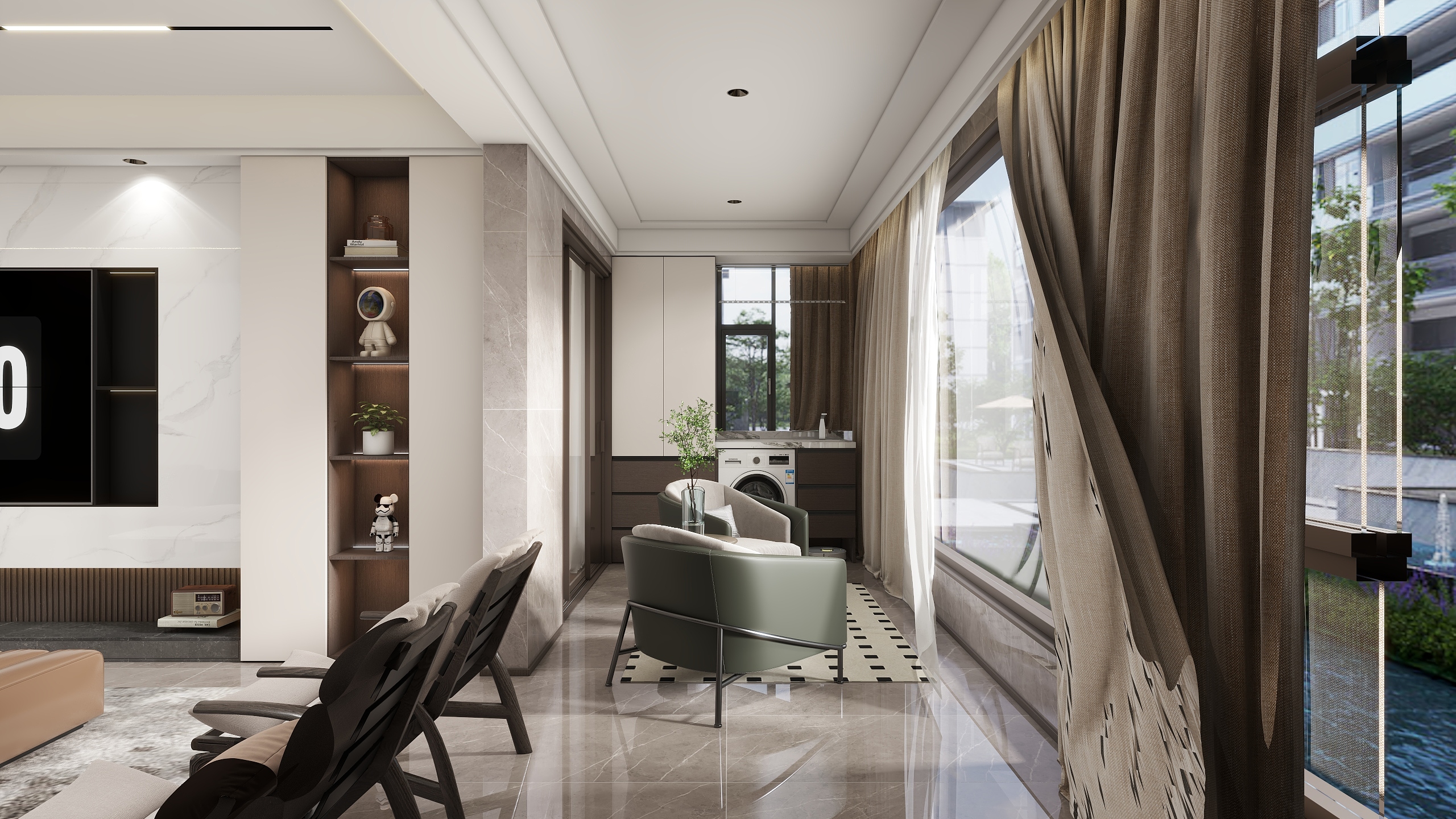 简约装饰iiii-恩施凤凰嘉苑143m²-现代轻奢-装修设计方案