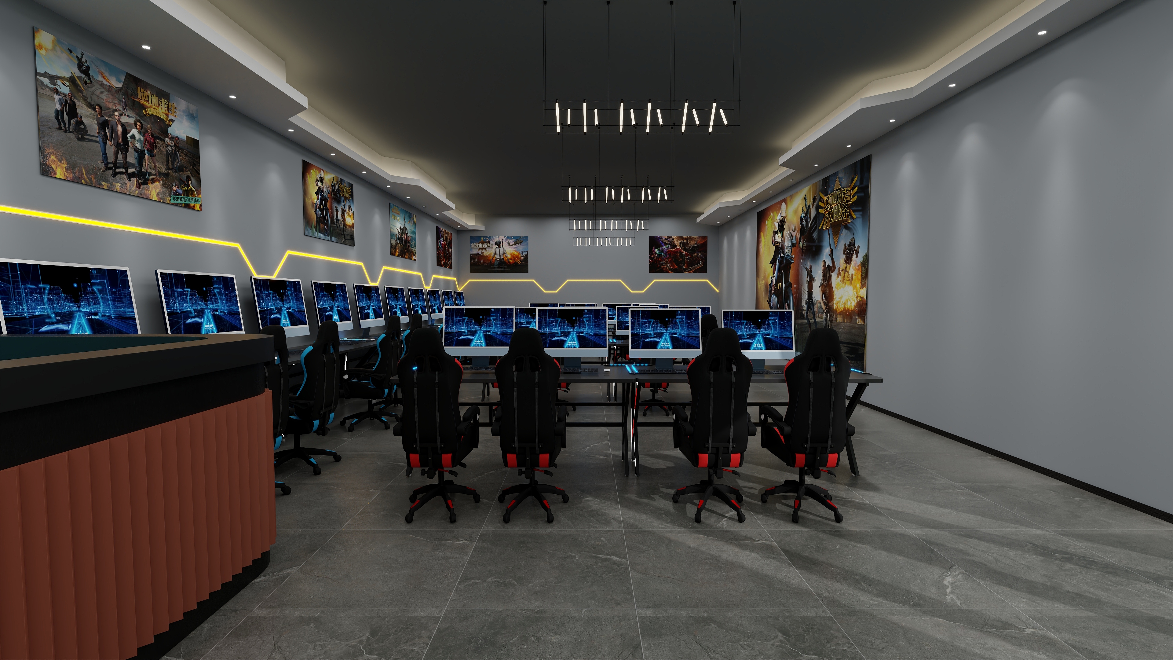 胡子灯哥-岗李网吧-装修设计方案