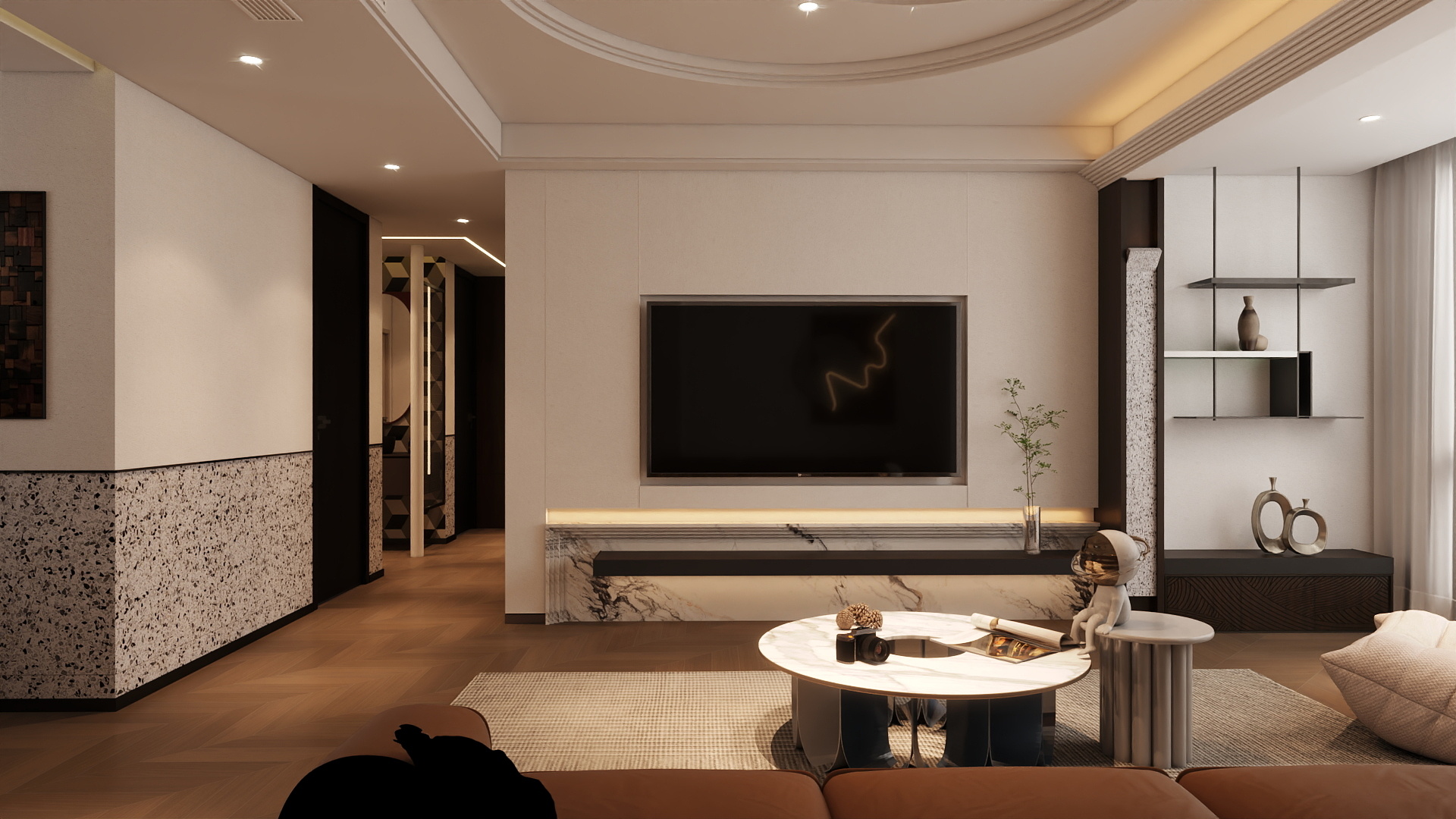 王志熔-外滩锦城110m²—古典风格-装修设计方案