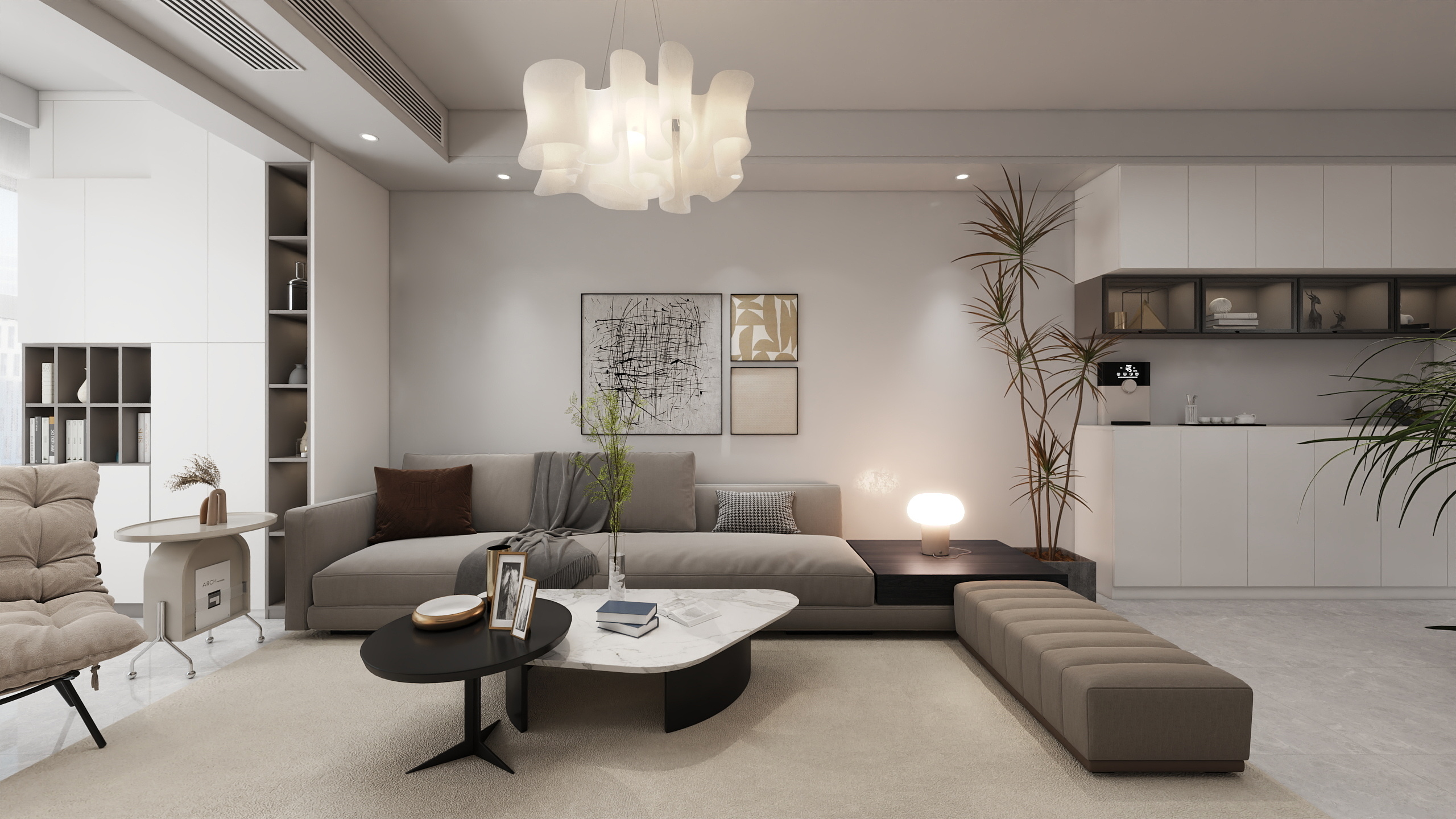 颜鹏利设计工作室-92㎡2室-装修设计方案