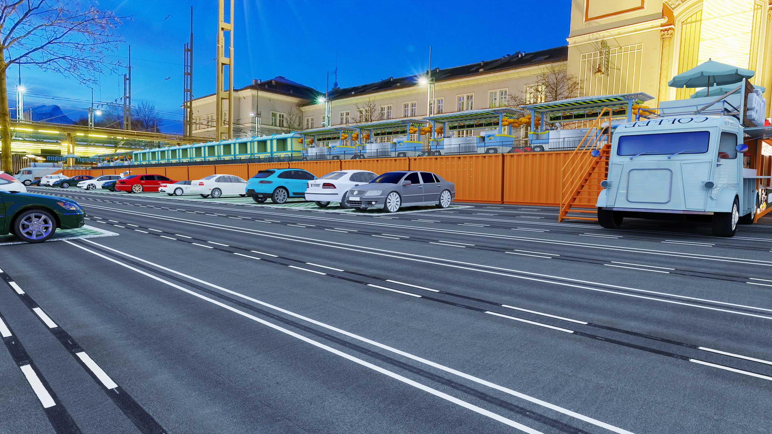 柚霖-停车场夜市-装修设计方案