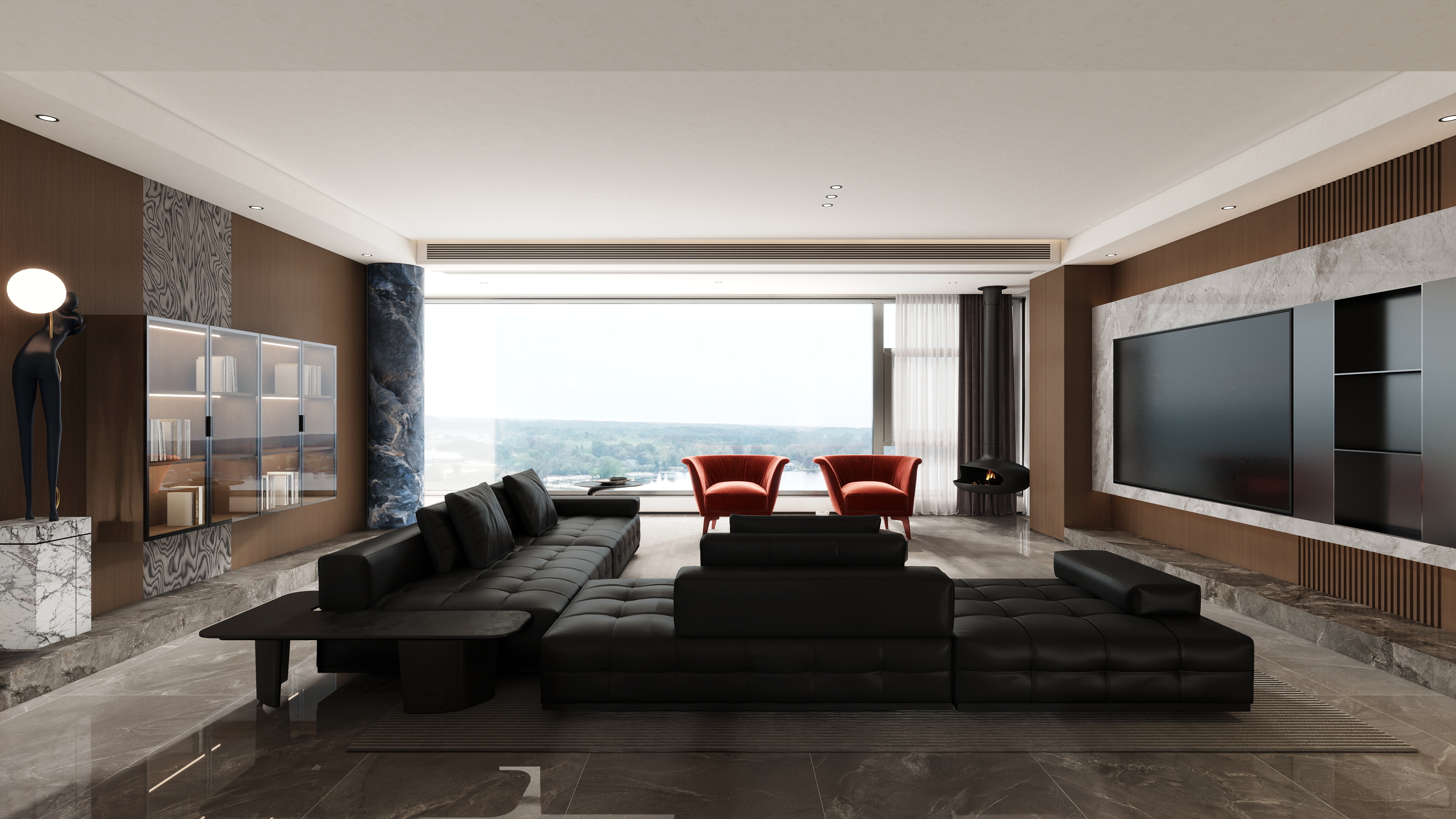 孙有权-『长乐未央』218平丨意式轻奢大平层四居  装修效果图