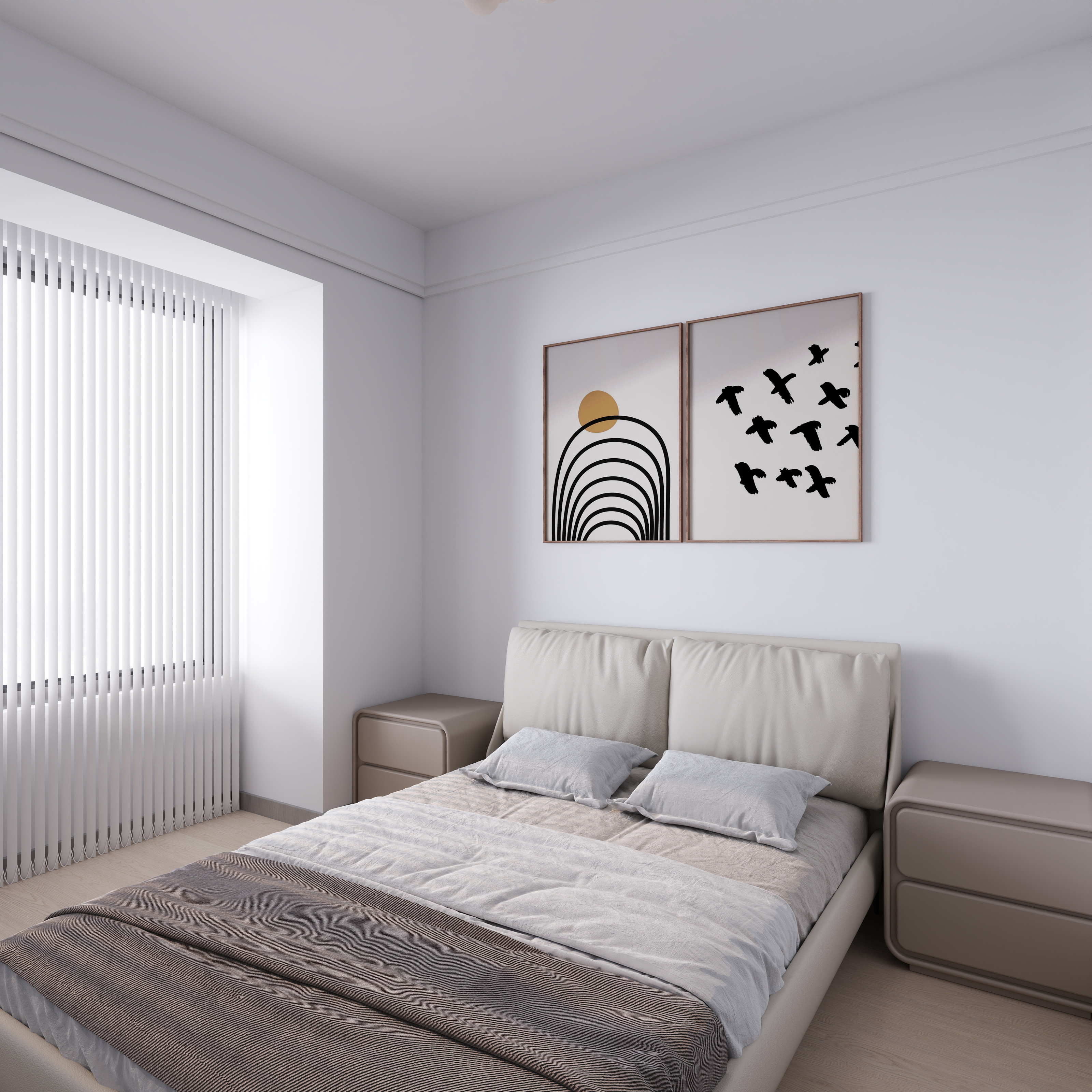 品筑设计|唐工-润禾府三室两卫现代简约装修效果图