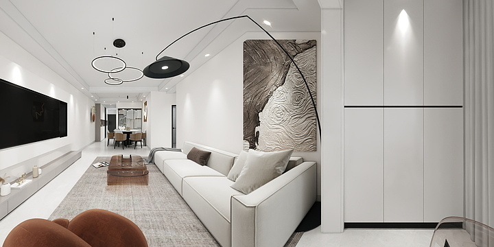 木瑾装饰设计-维多利亚领秀13-704-现代-装修设计方案