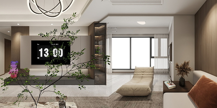 室内设计丨英子-龙湖春江天曜1-1205全景图-装修设计方案