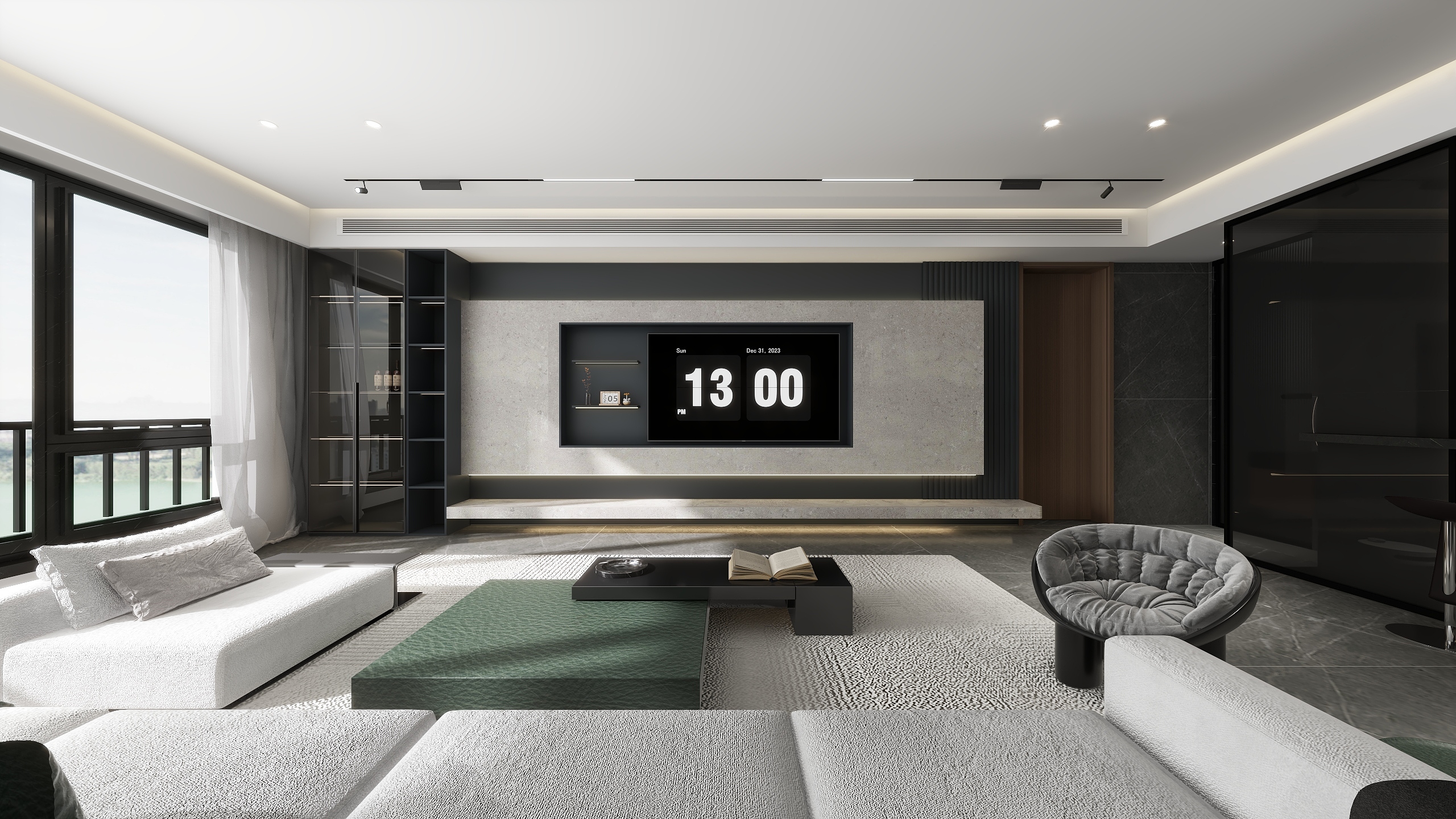 柒壹空间设计阿Q-玉园121㎡1室-装修设计方案