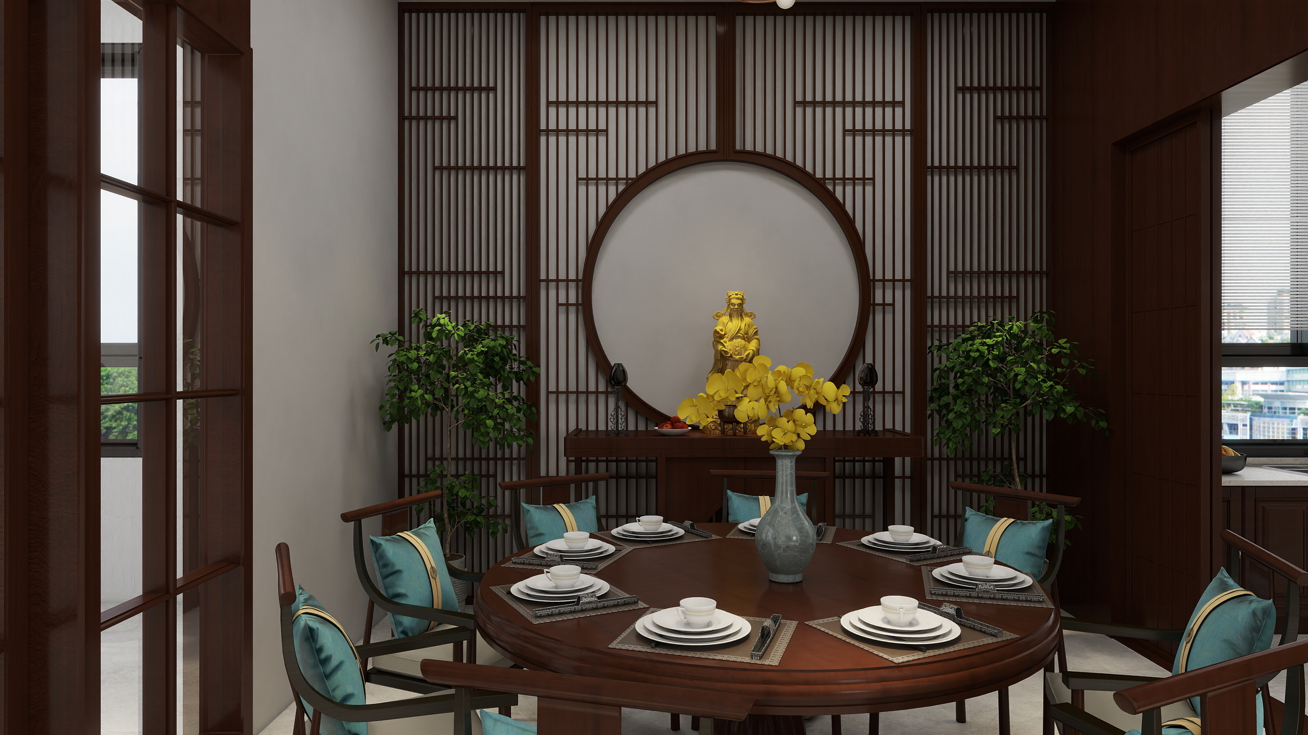 一抹辰光-中式装修效果图