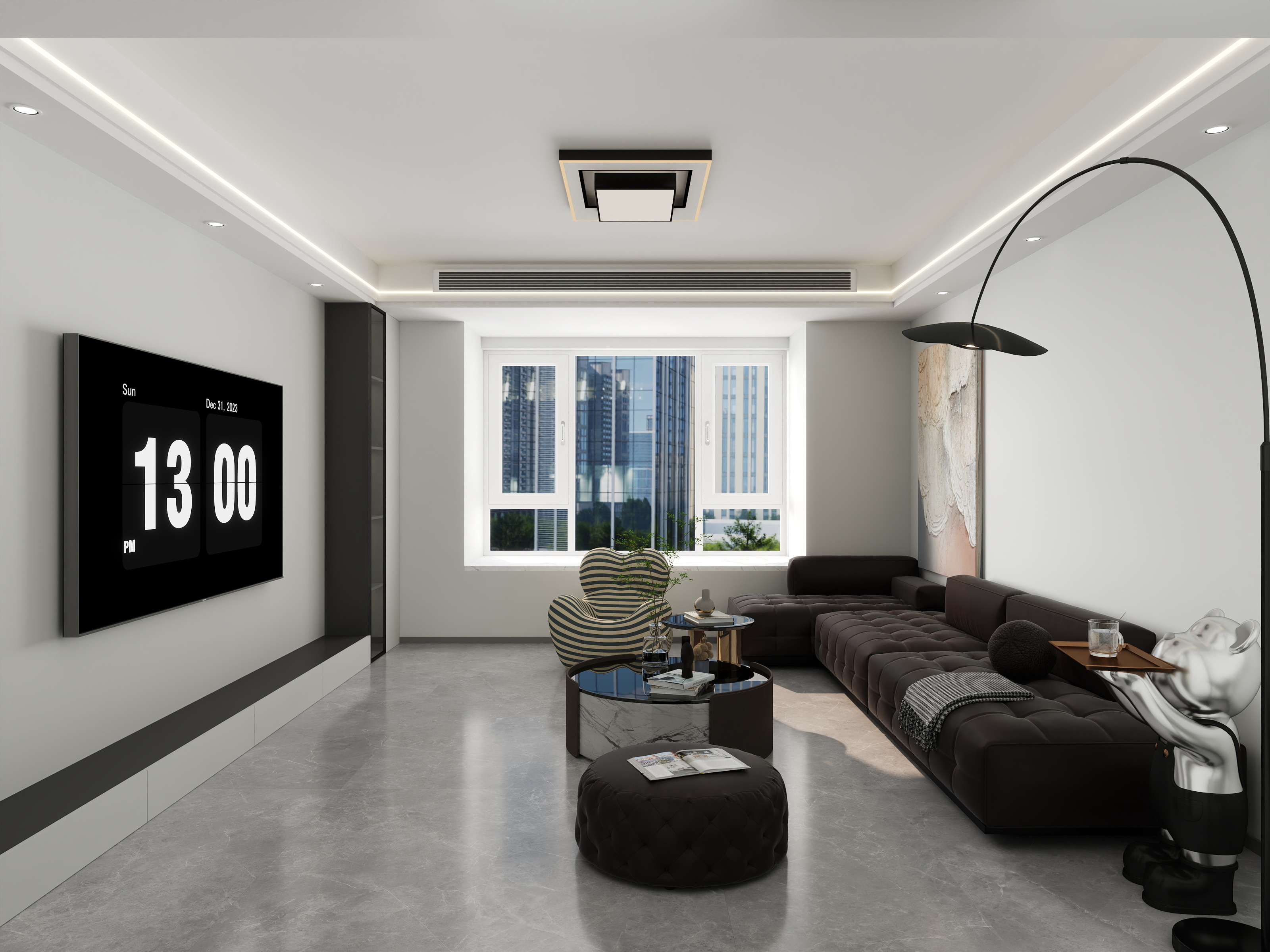 设计师|唐工-金街雅居黑白灰-装修设计方案