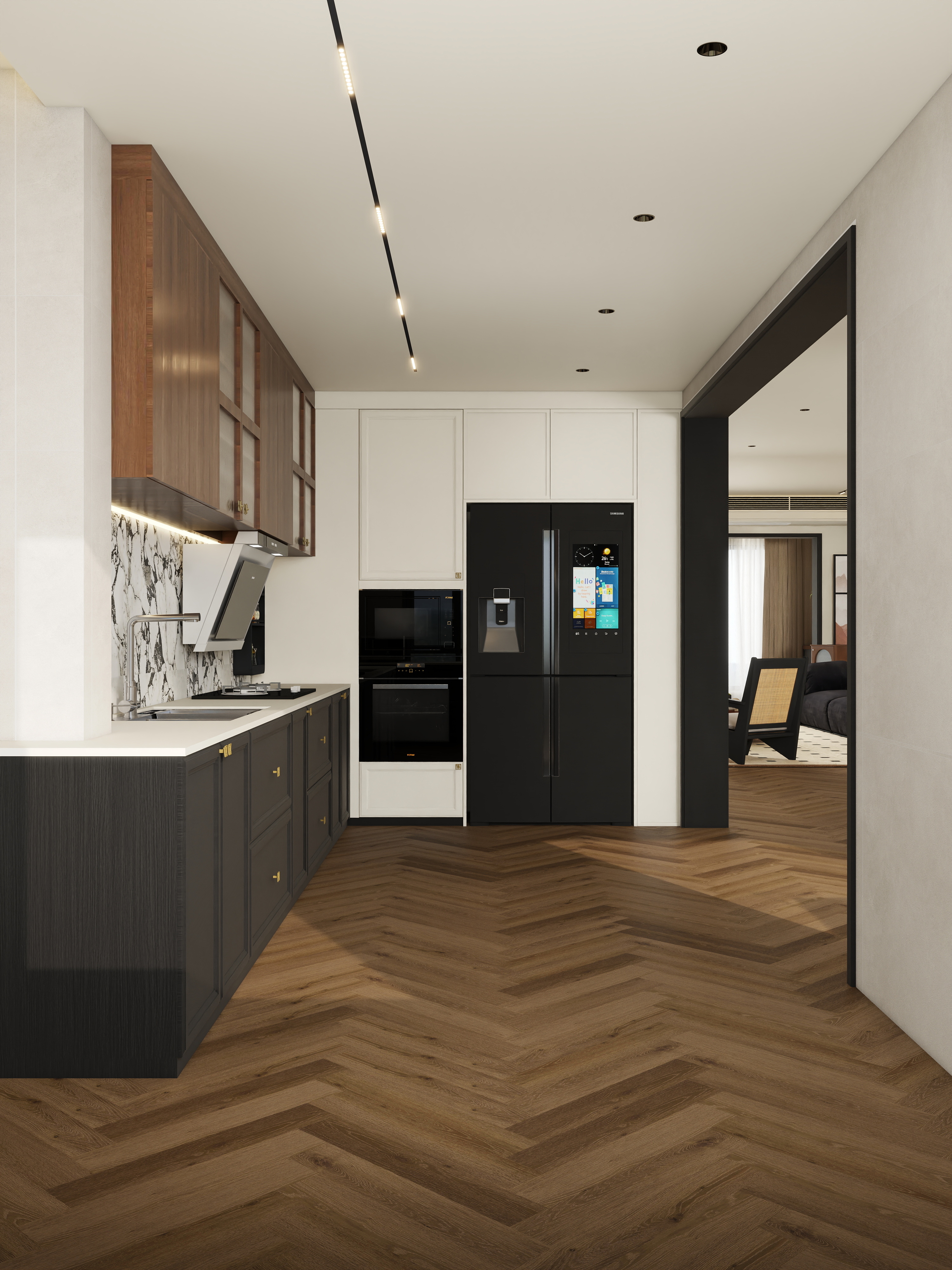 张煜强煜境设计-盛世名门中古奶油279㎡6室装修效果图