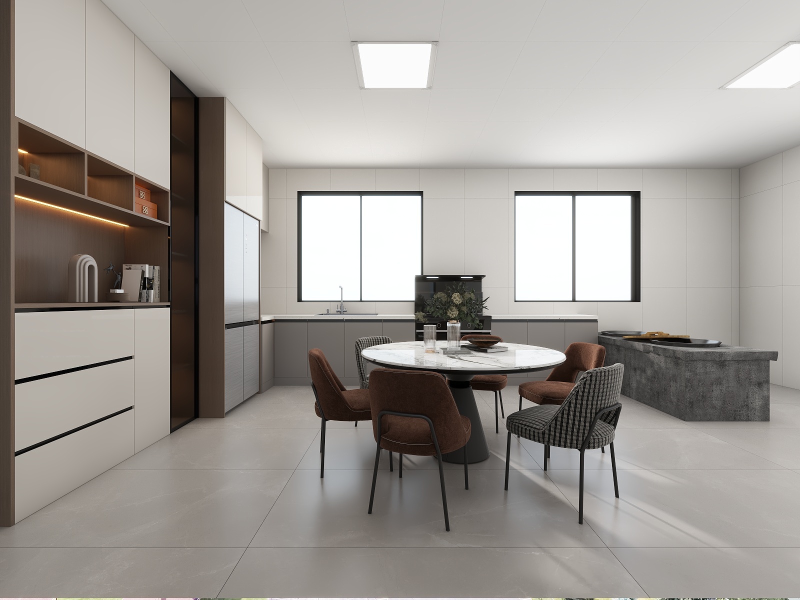 李青越-260平方新中式六居室装修效果图