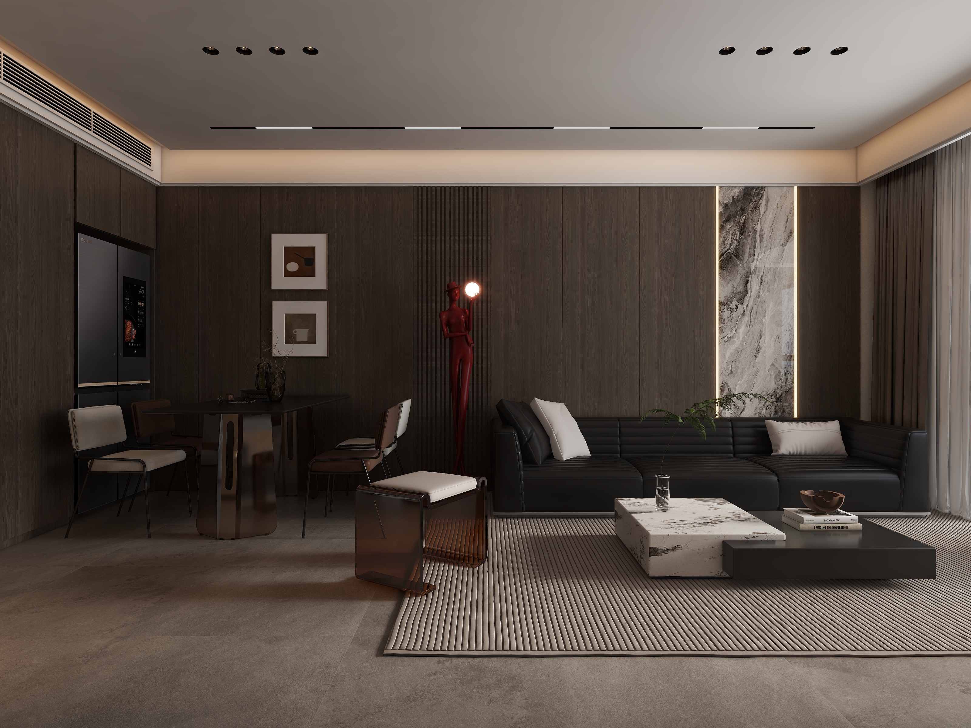 千景室内设计工作室-现代意式三室两厅-装修设计方案