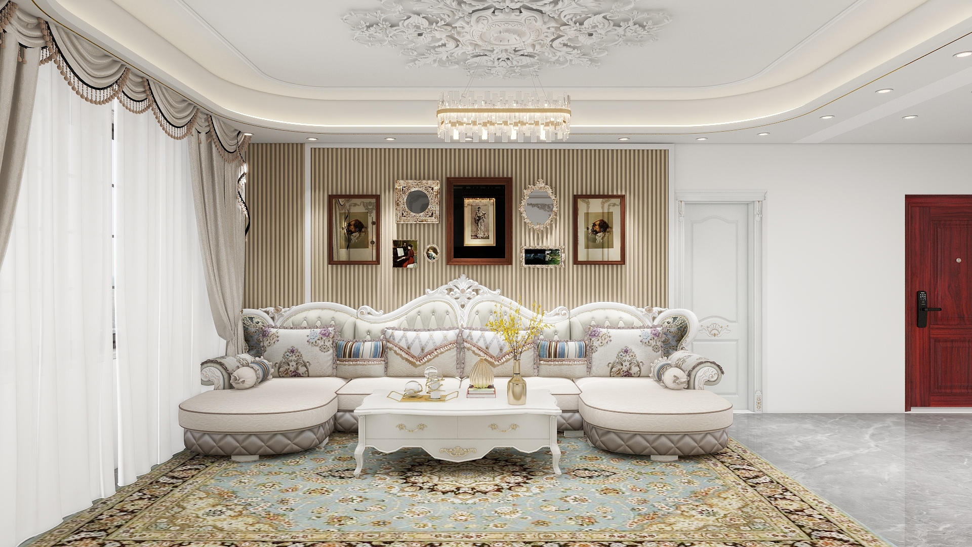 夏温-皮山县时代嘉园欧式125㎡4室-装修设计方案