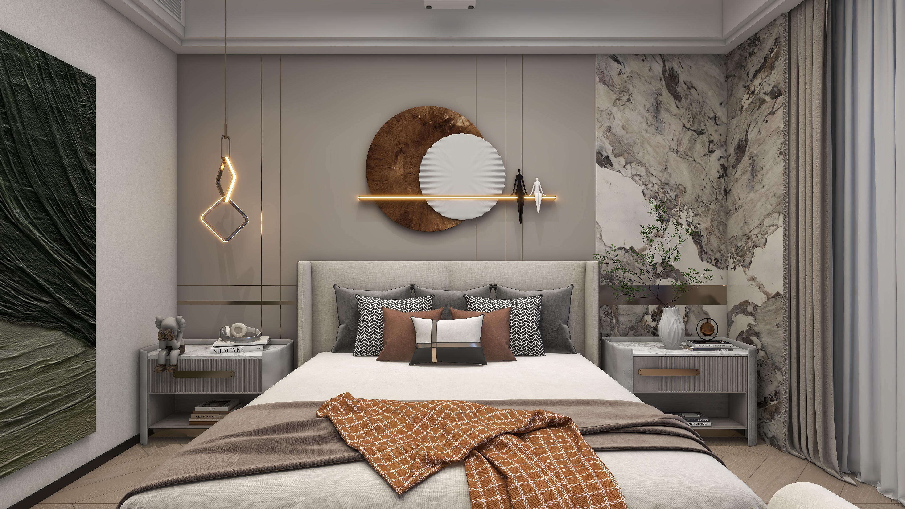 艾佳云-空间设计-213㎡现代港式大平层装修效果图