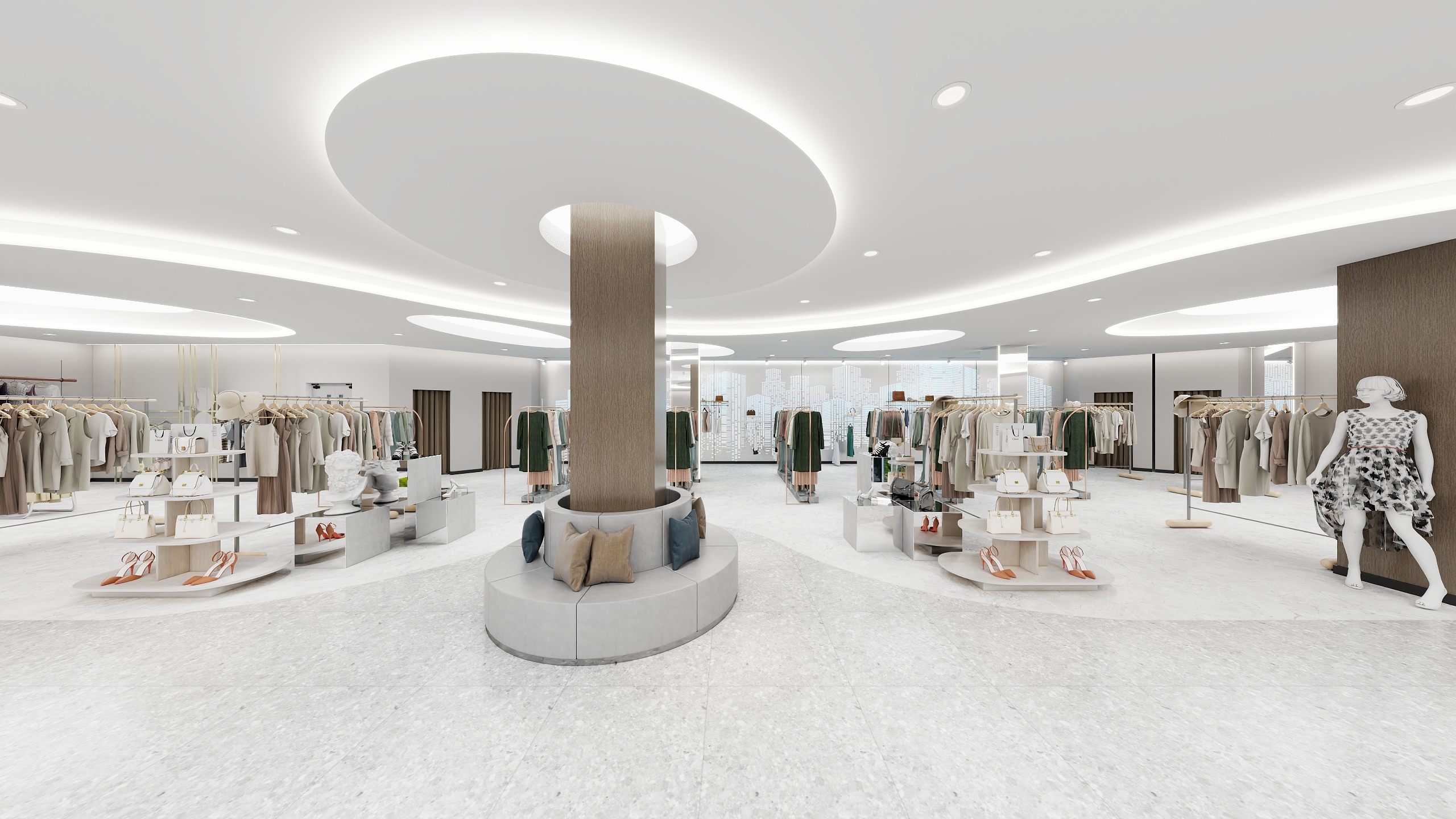 西安犀牛设计师-Mr周少-泾川美联美 女装店-吊顶修改-装修设计方案