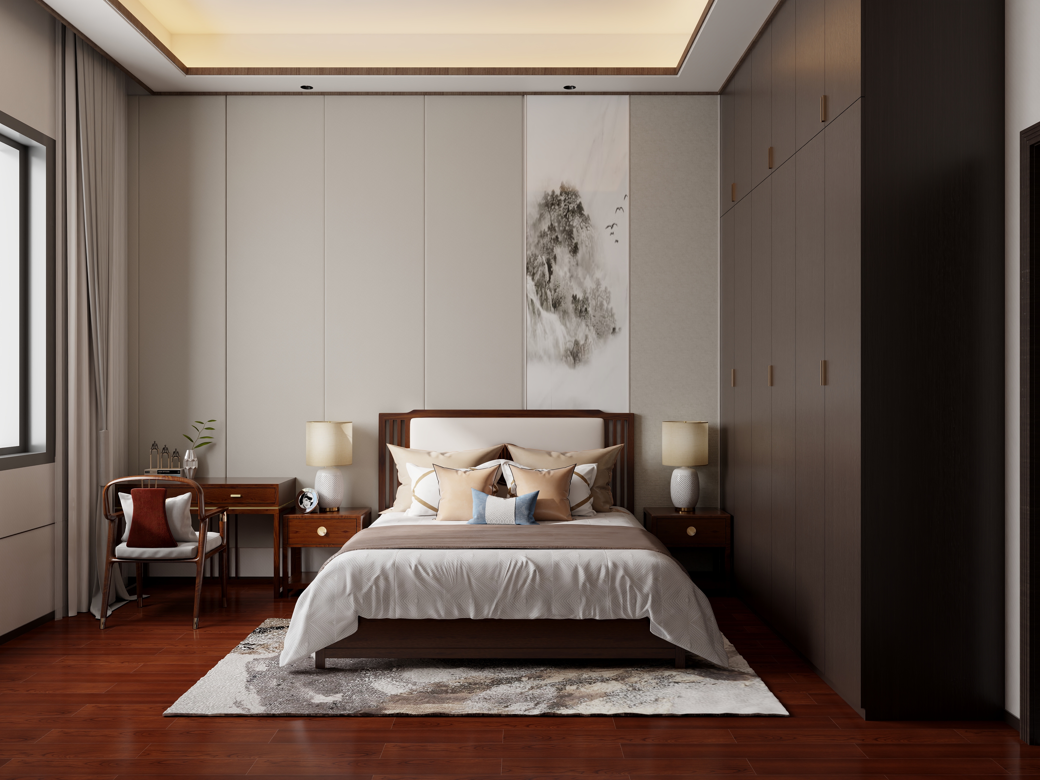 书涵|Harder-【烟火】新中式别墅方案装修效果图