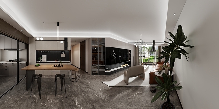 . 北人-招商城市主场DK3定制设计全景-装修设计方案