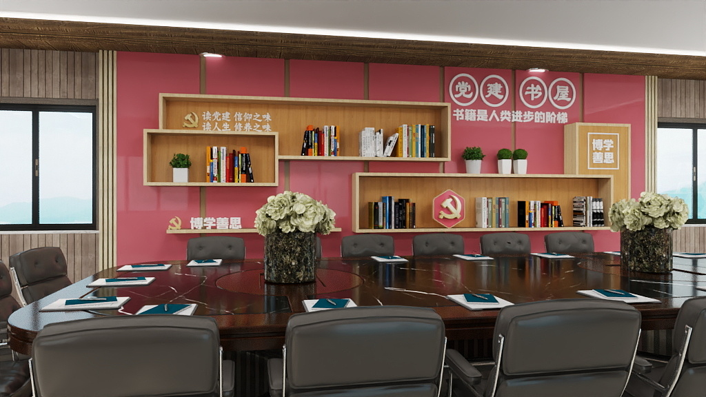 陶然设计-防腐木图书馆-装修设计方案