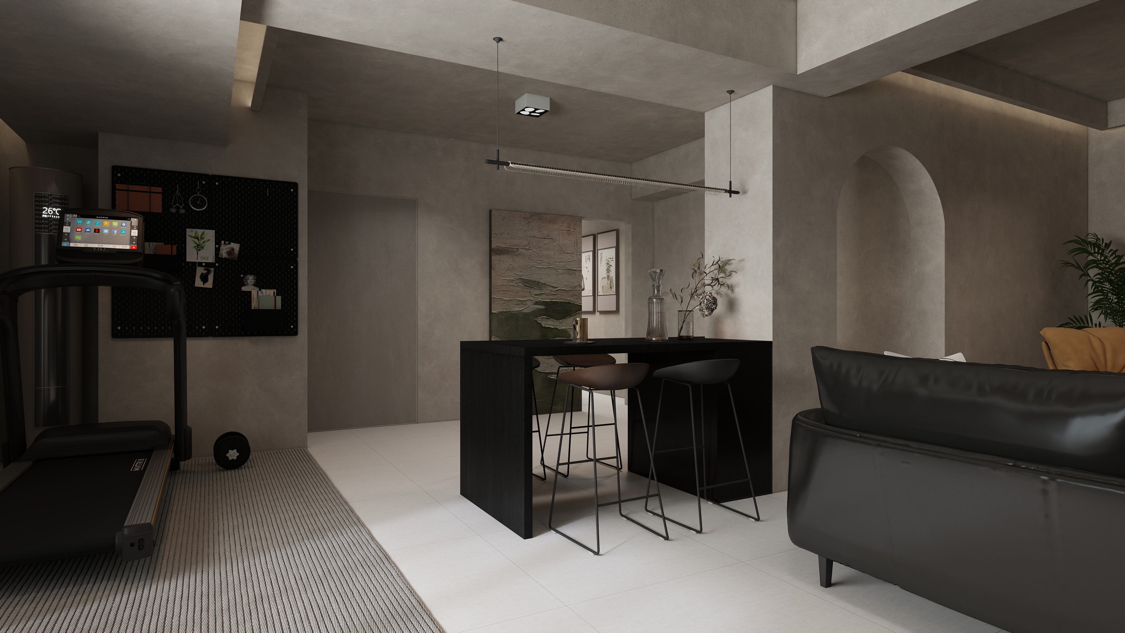 利大大呀-70平工业侘寂风装修效果图