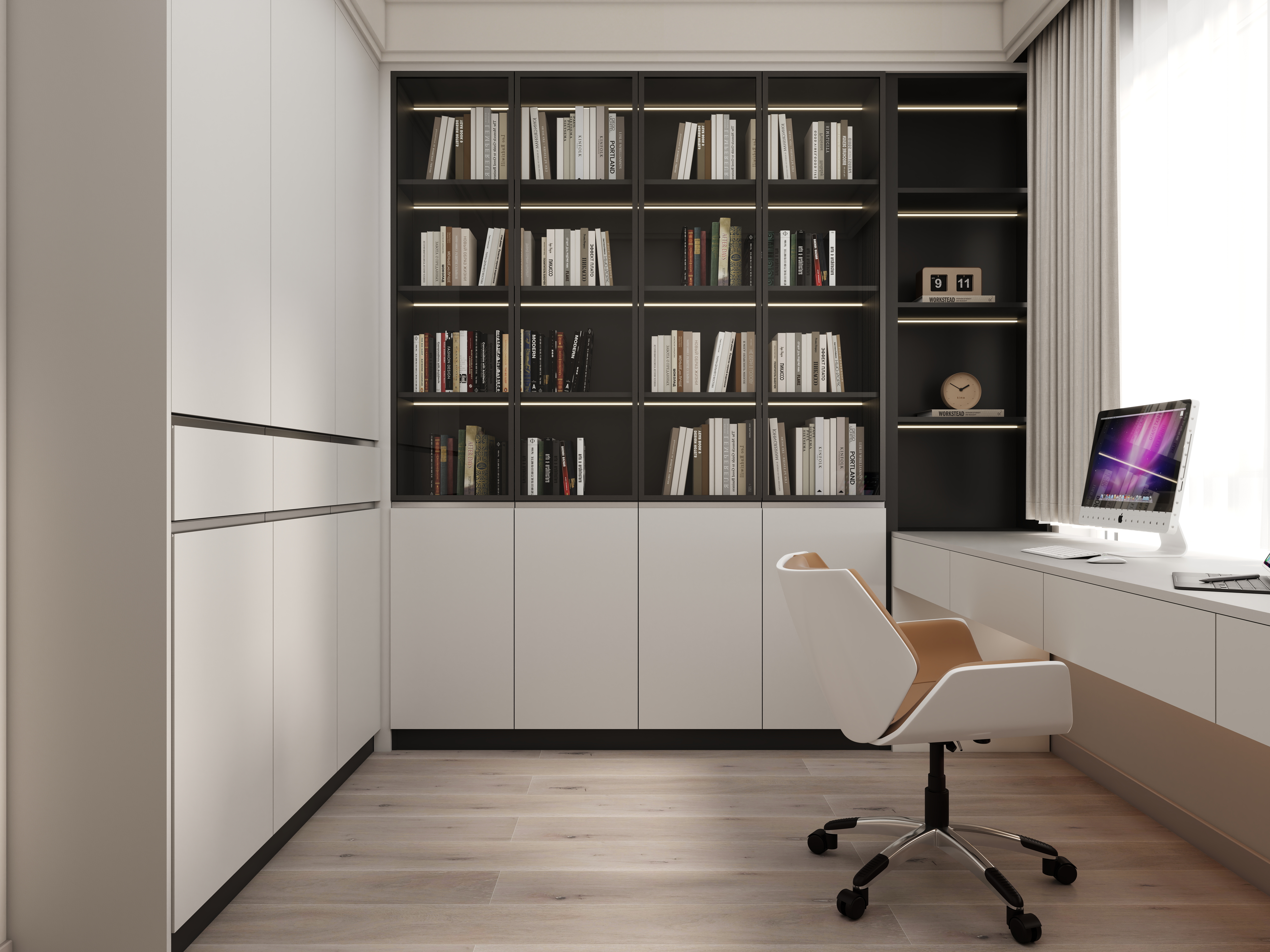 壹诺设计工作室-112㎡5室-现代简约 装修效果图