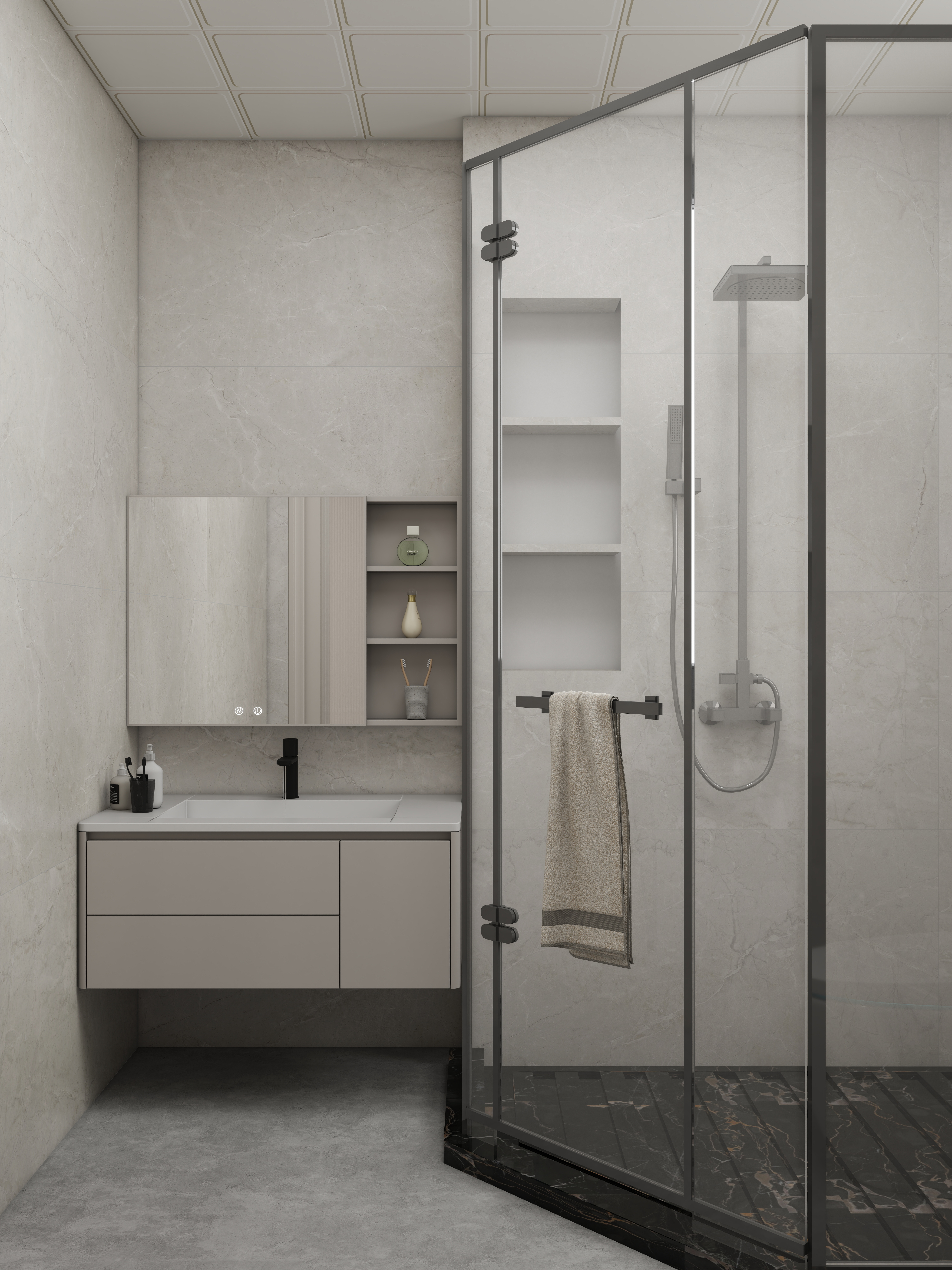 壹诺设计工作室-115㎡5室-现代简约装修效果图