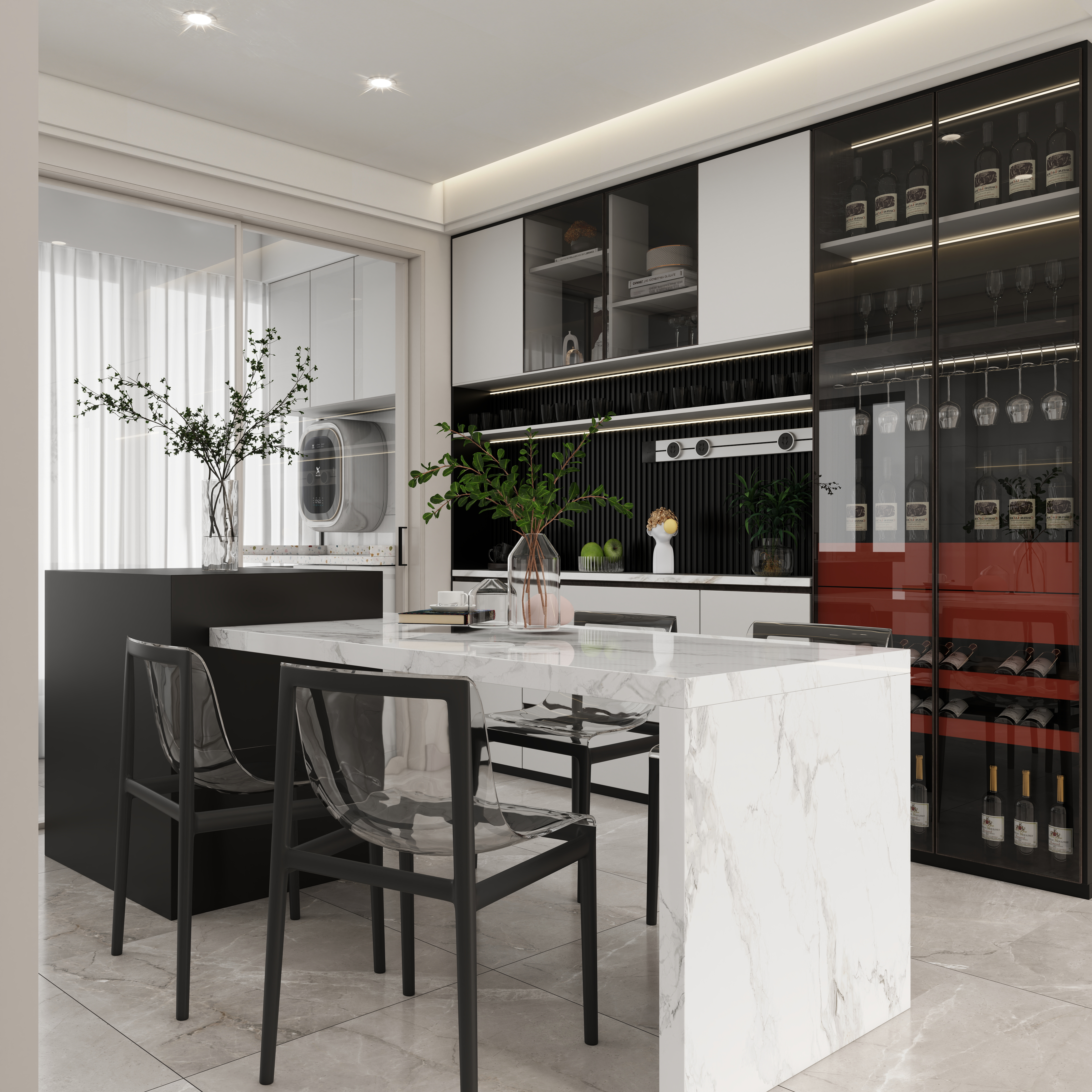 壹诺设计工作室-135㎡5室-现代简约装修效果图