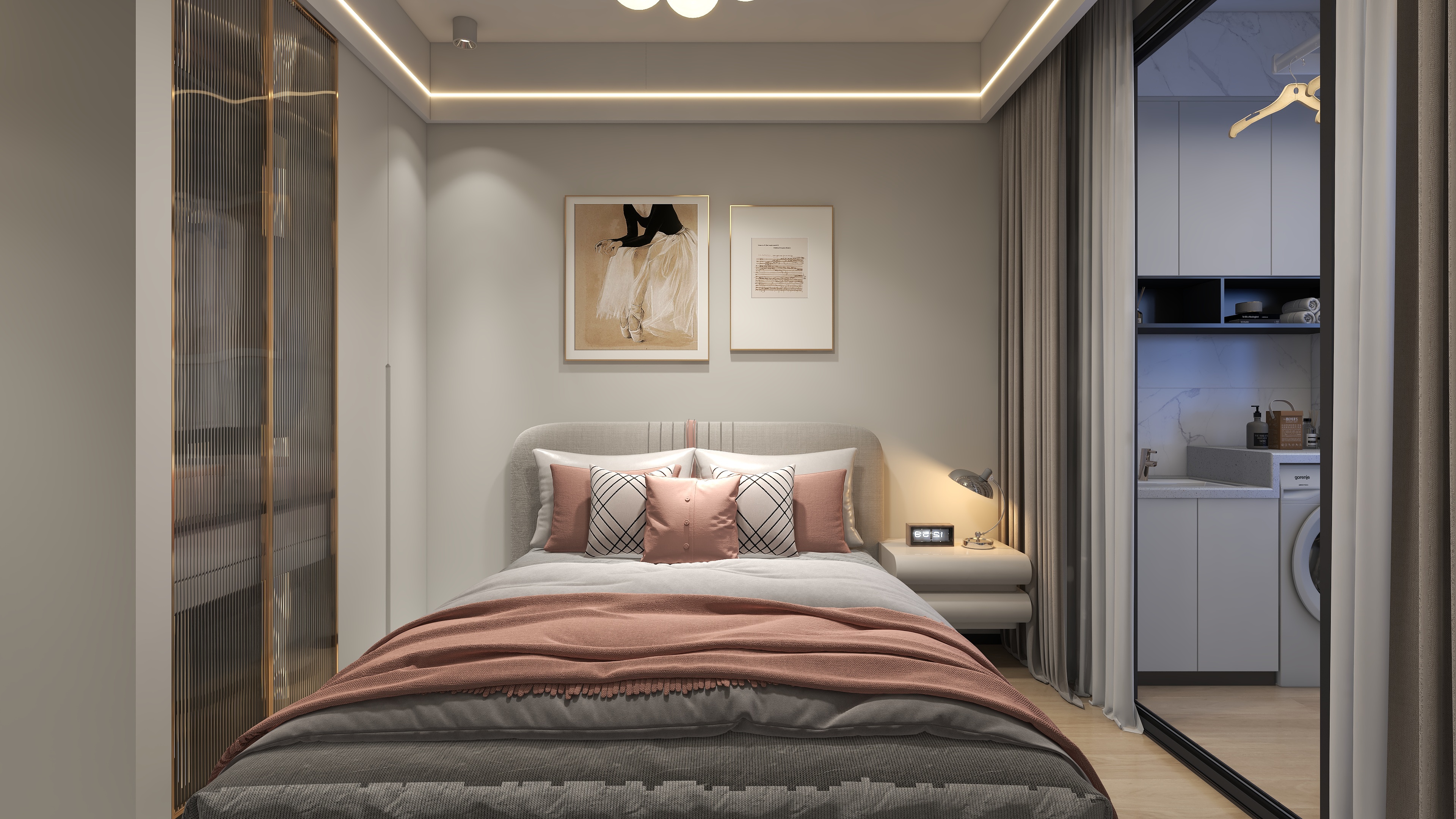 艾佳云-空间设计-92㎡现代意式小平层装修效果图