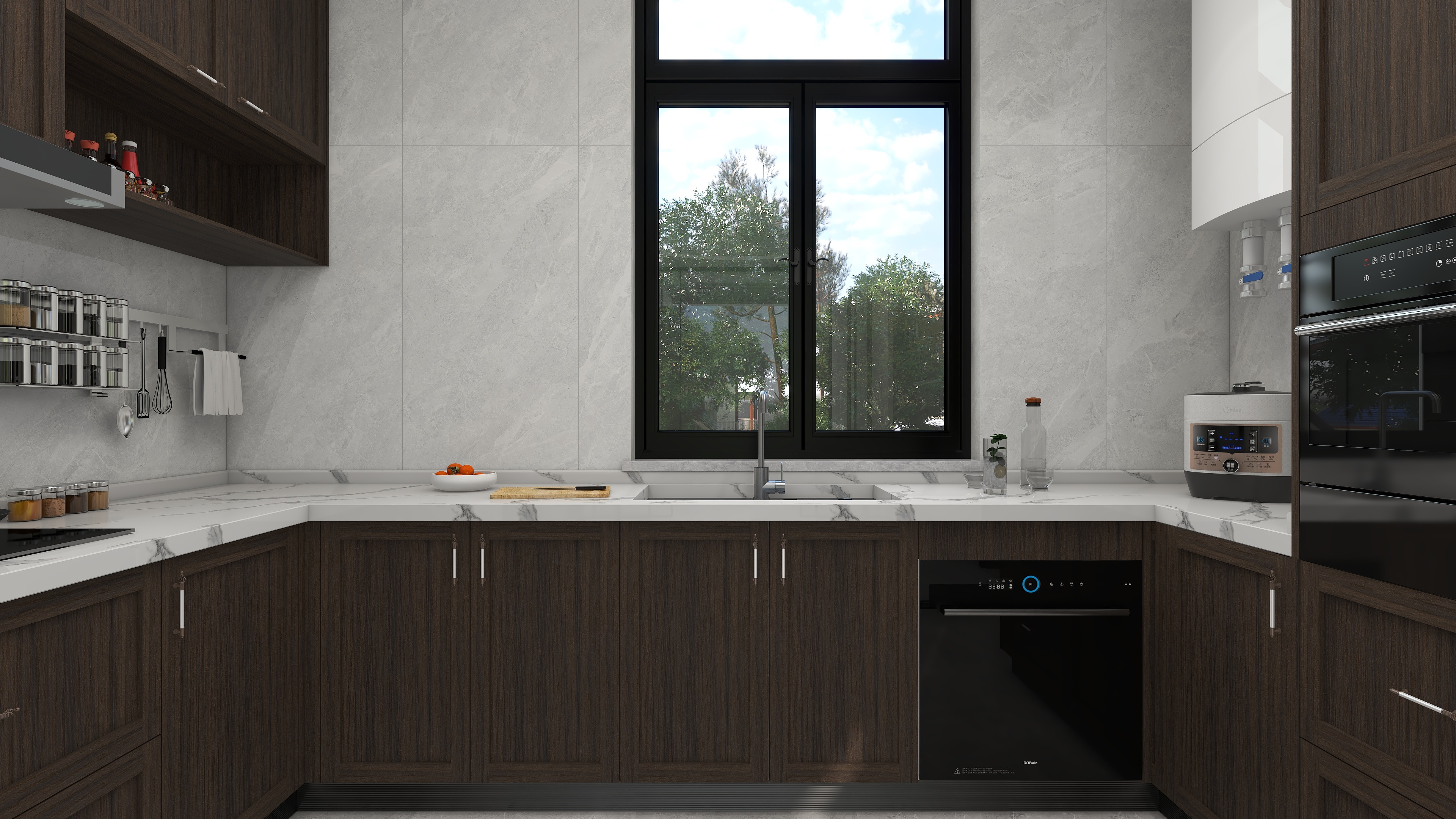 艾佳云-空间设计-自建别墅93㎡新中式风格装修效果图