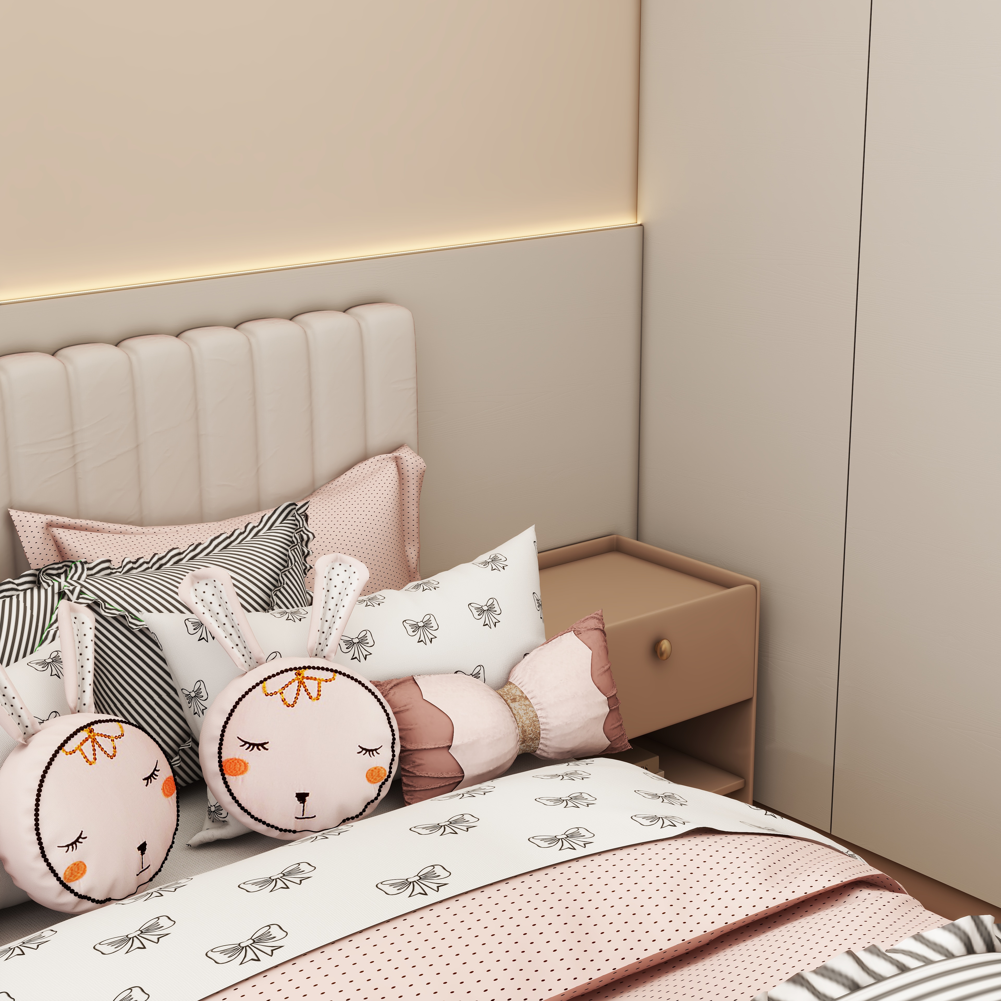 壹诺设计工作室-112㎡3室-原木风装修效果图