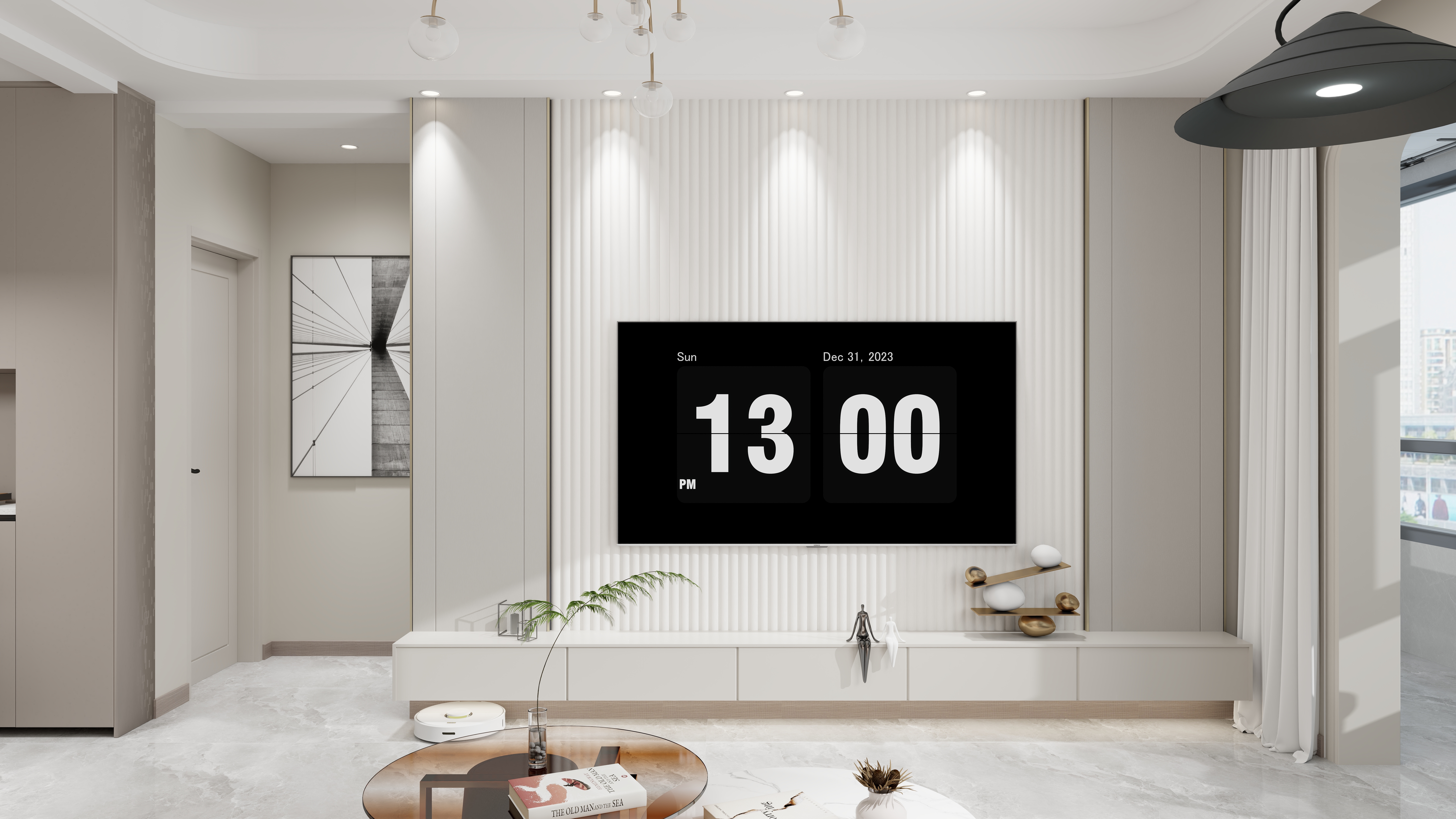 艺雅丽-98平奶油简约风 装修效果图