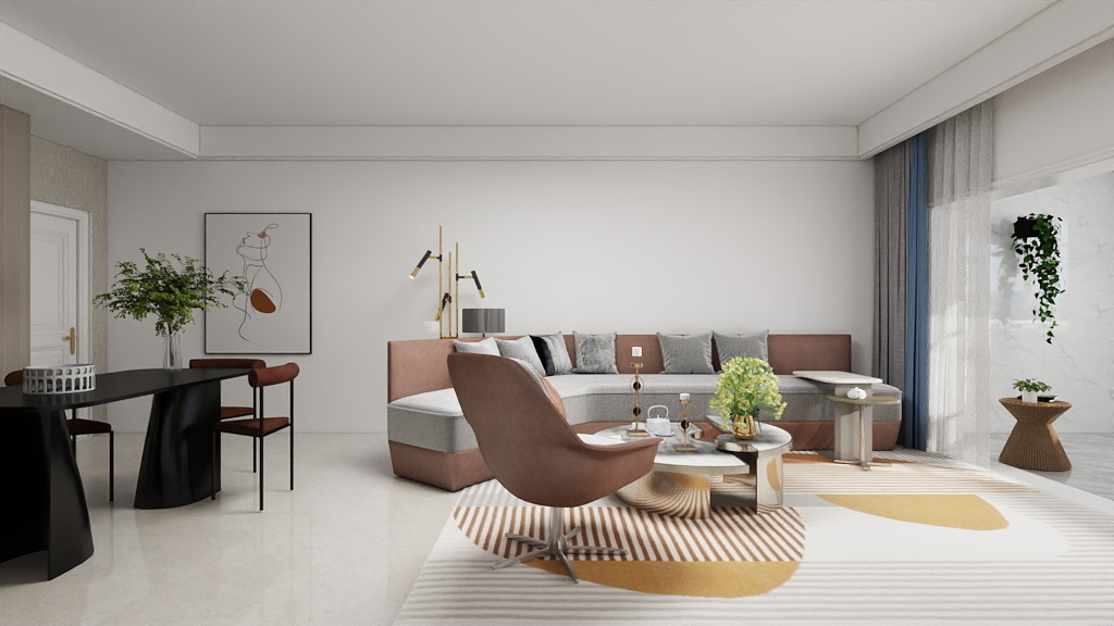 晨辉日落夕阳-保利东湾55㎡-装修设计方案