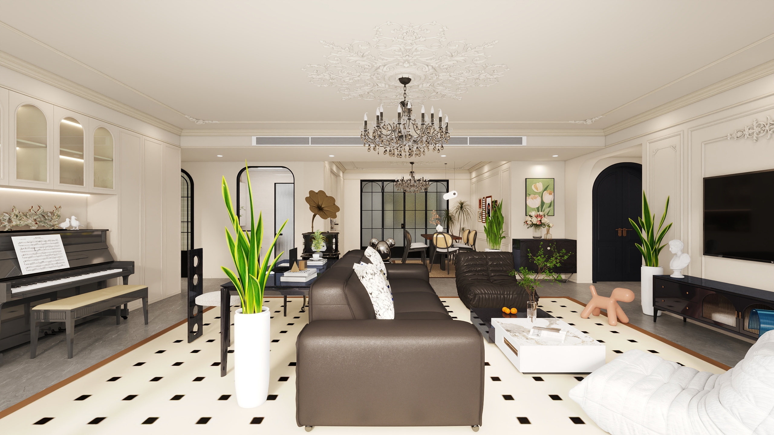 辉哥爱你们没商量-华润中心中古风216㎡3室-装修设计方案