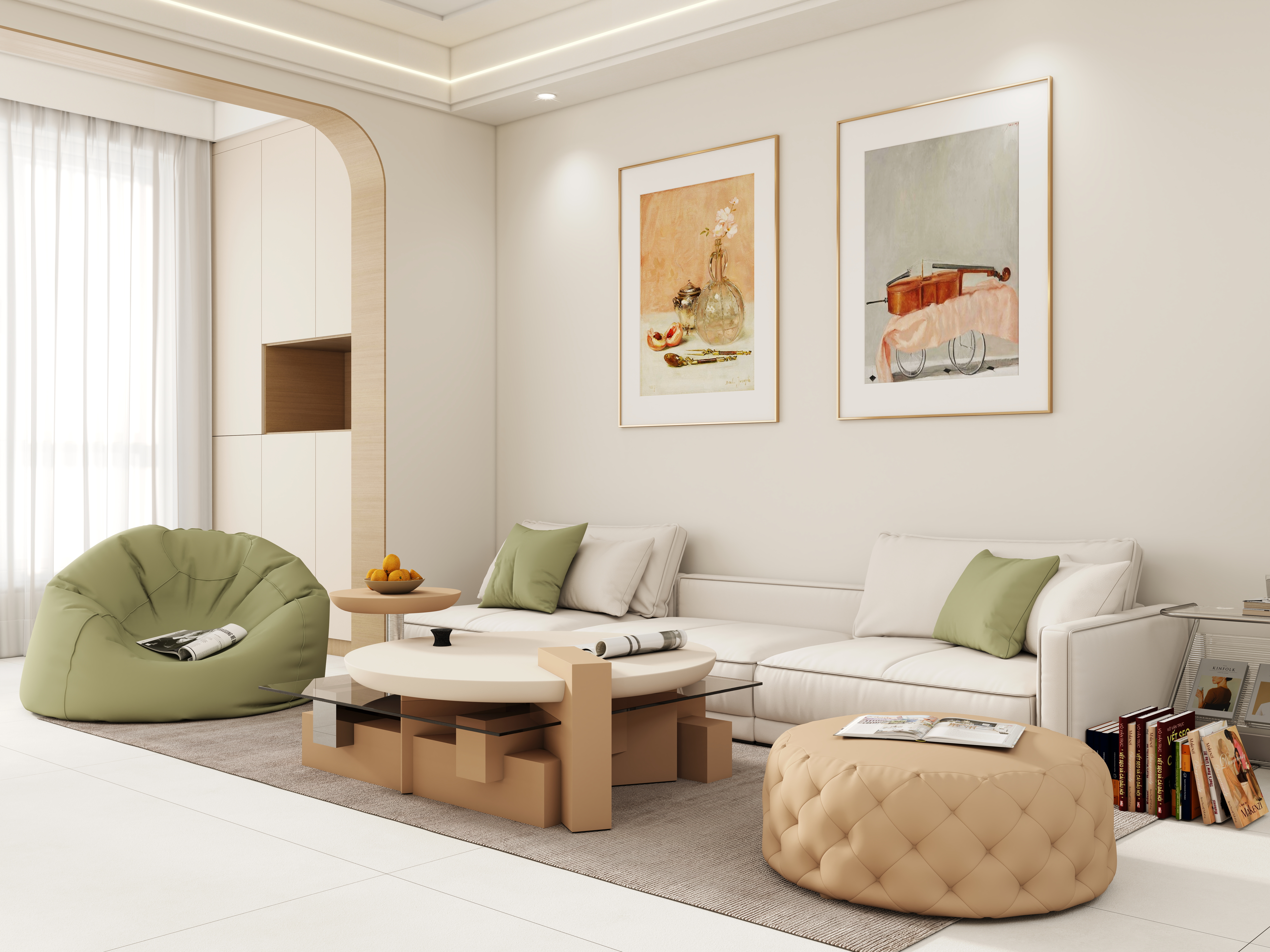 壹诺设计工作室-112㎡3室-原木风装修效果图