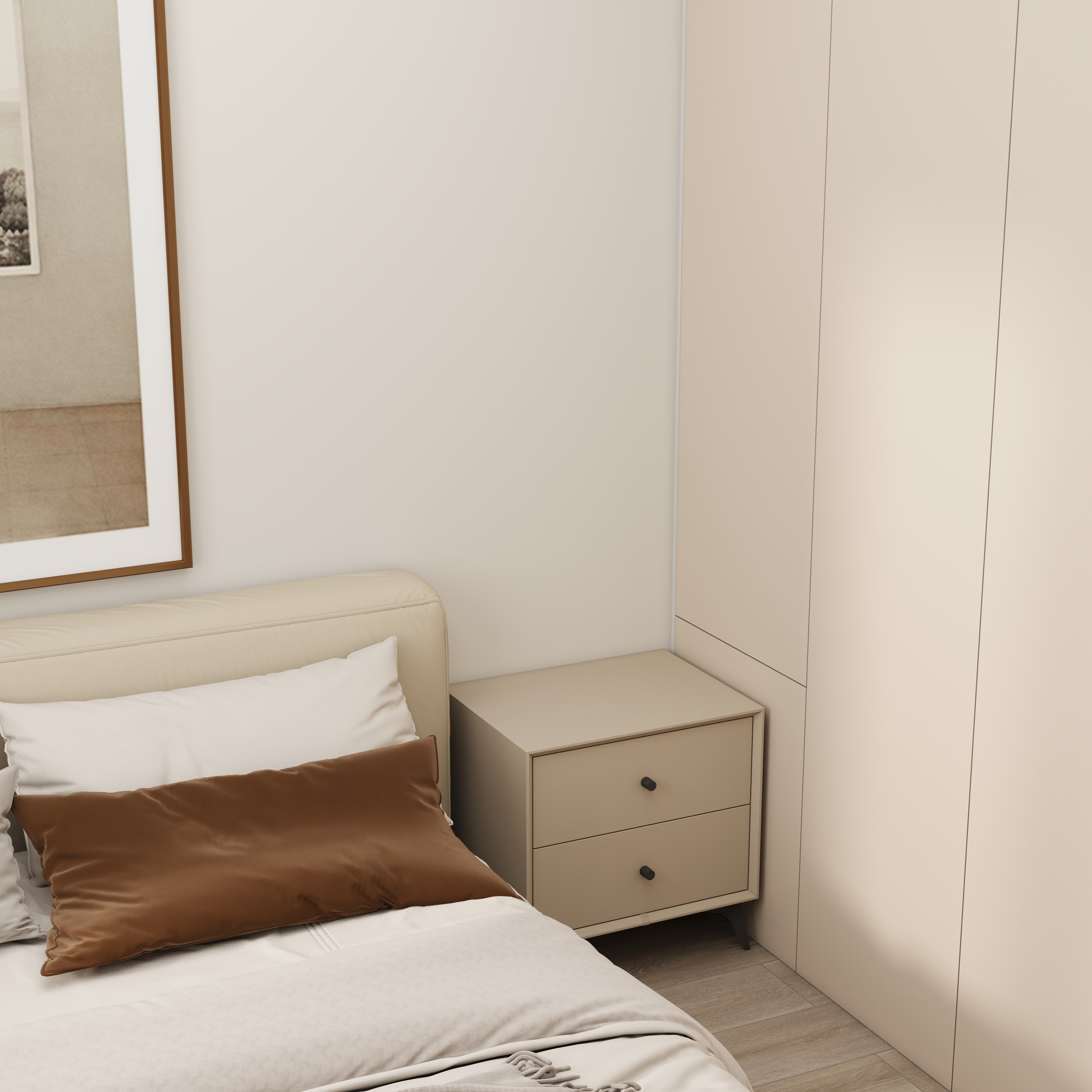 壹诺设计工作室-110㎡3室-奶油风装修效果图