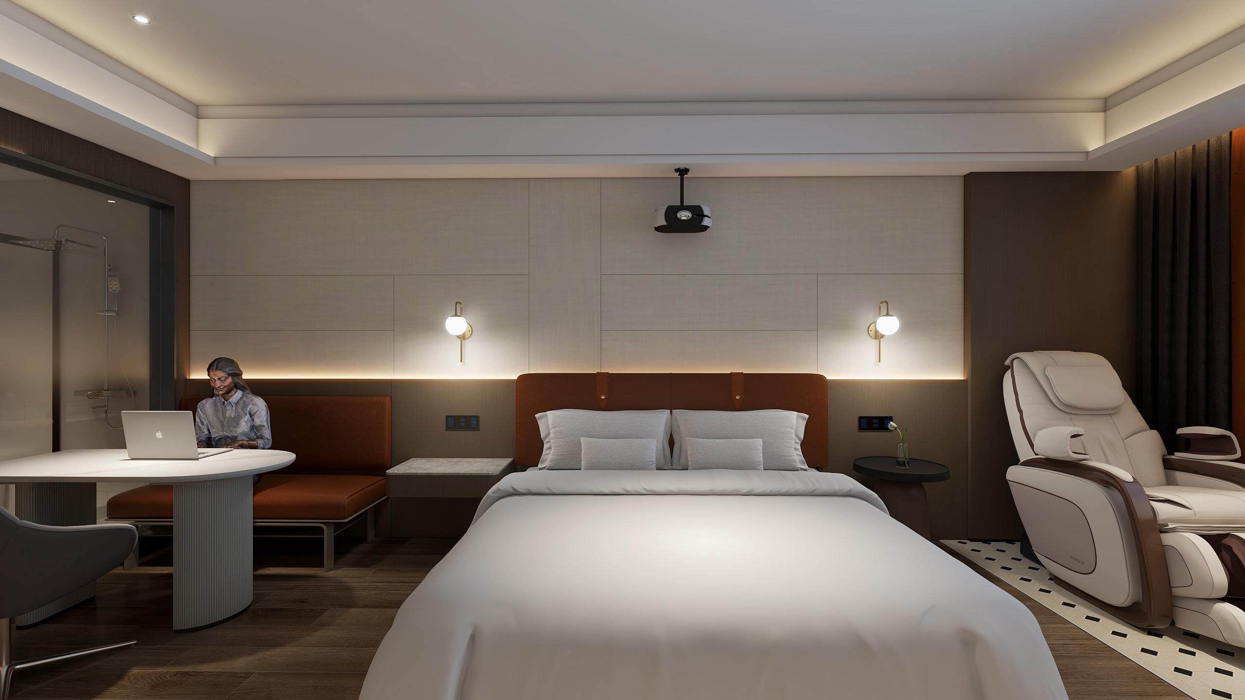 Clancy-美居酒店行政单间A-装修设计方案