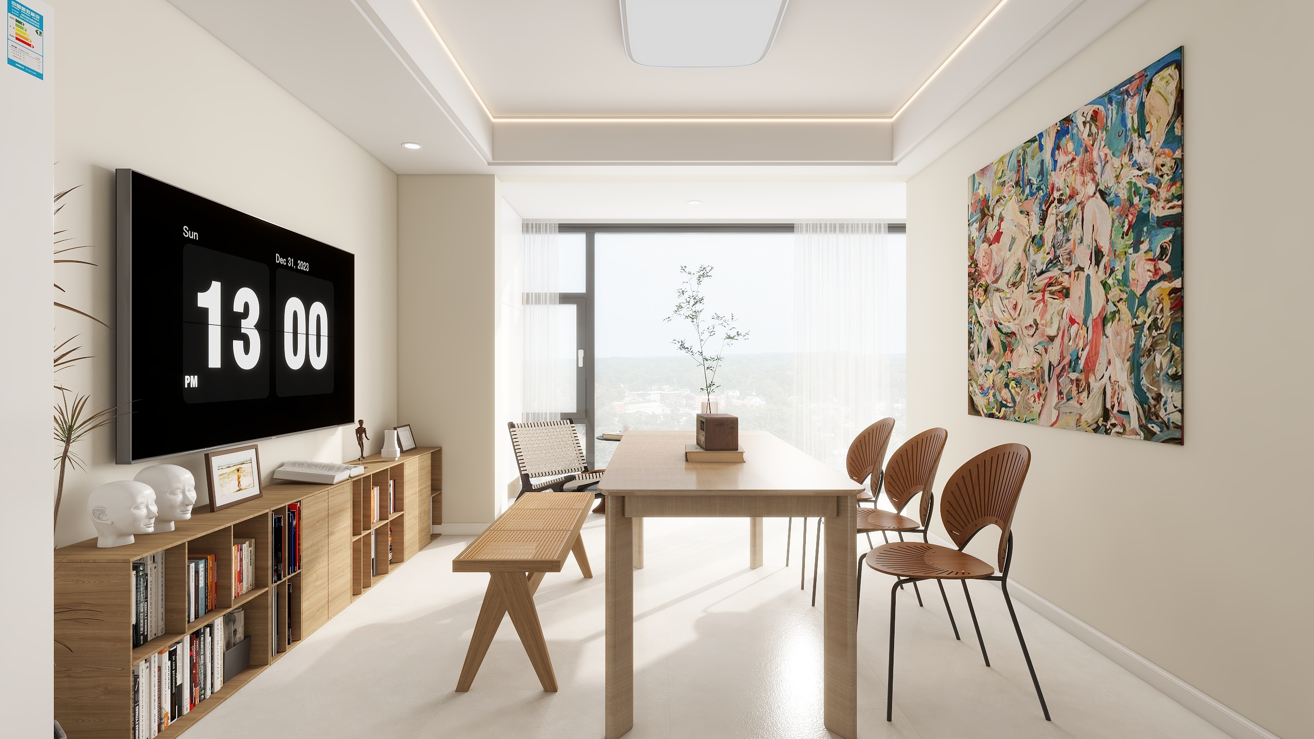 麻钊恩-德信99㎡3室原木风-装修设计方案