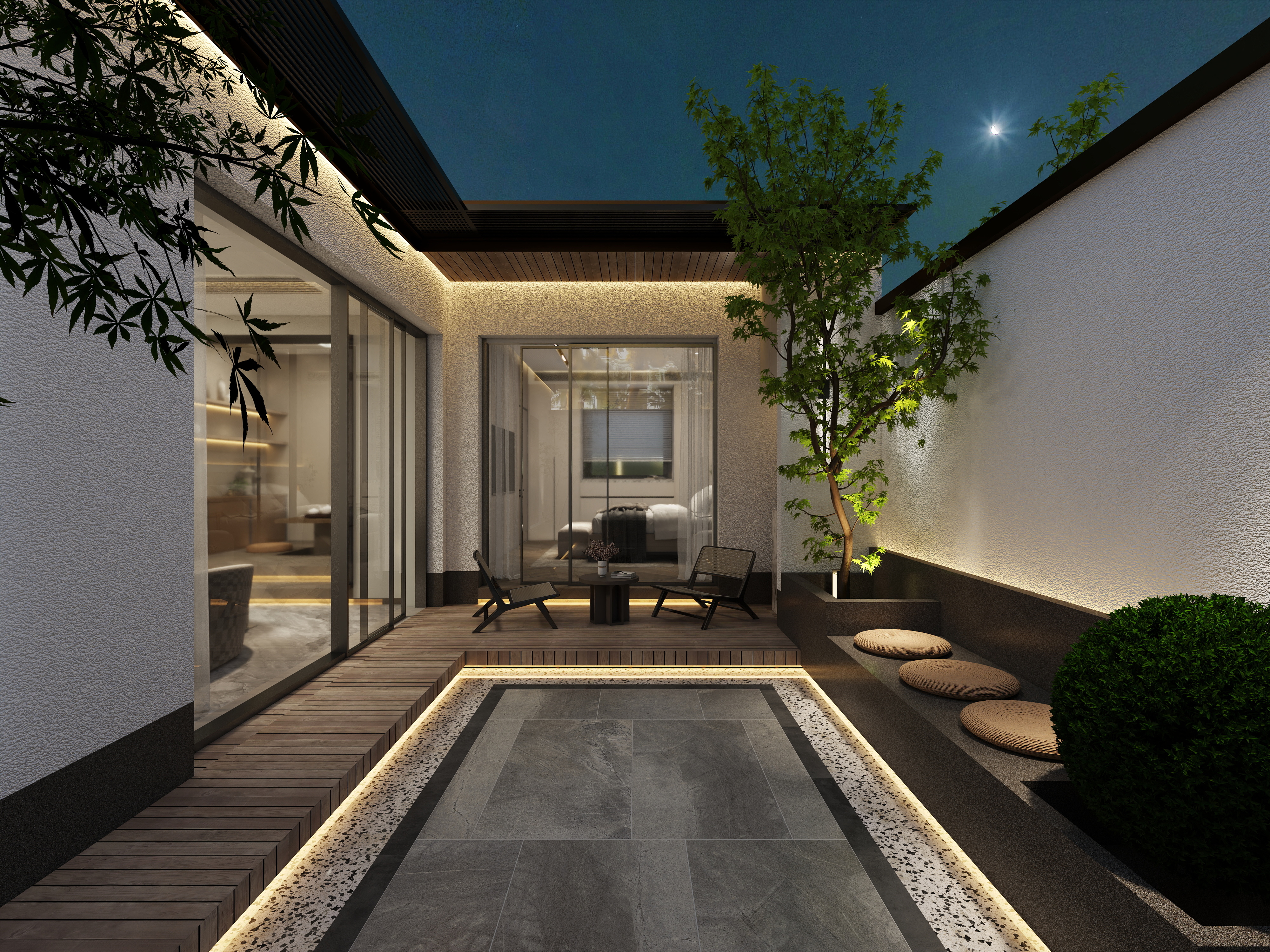 天天~住宅设计师-北京二环里胡同小院130平现代风格-装修设计方案