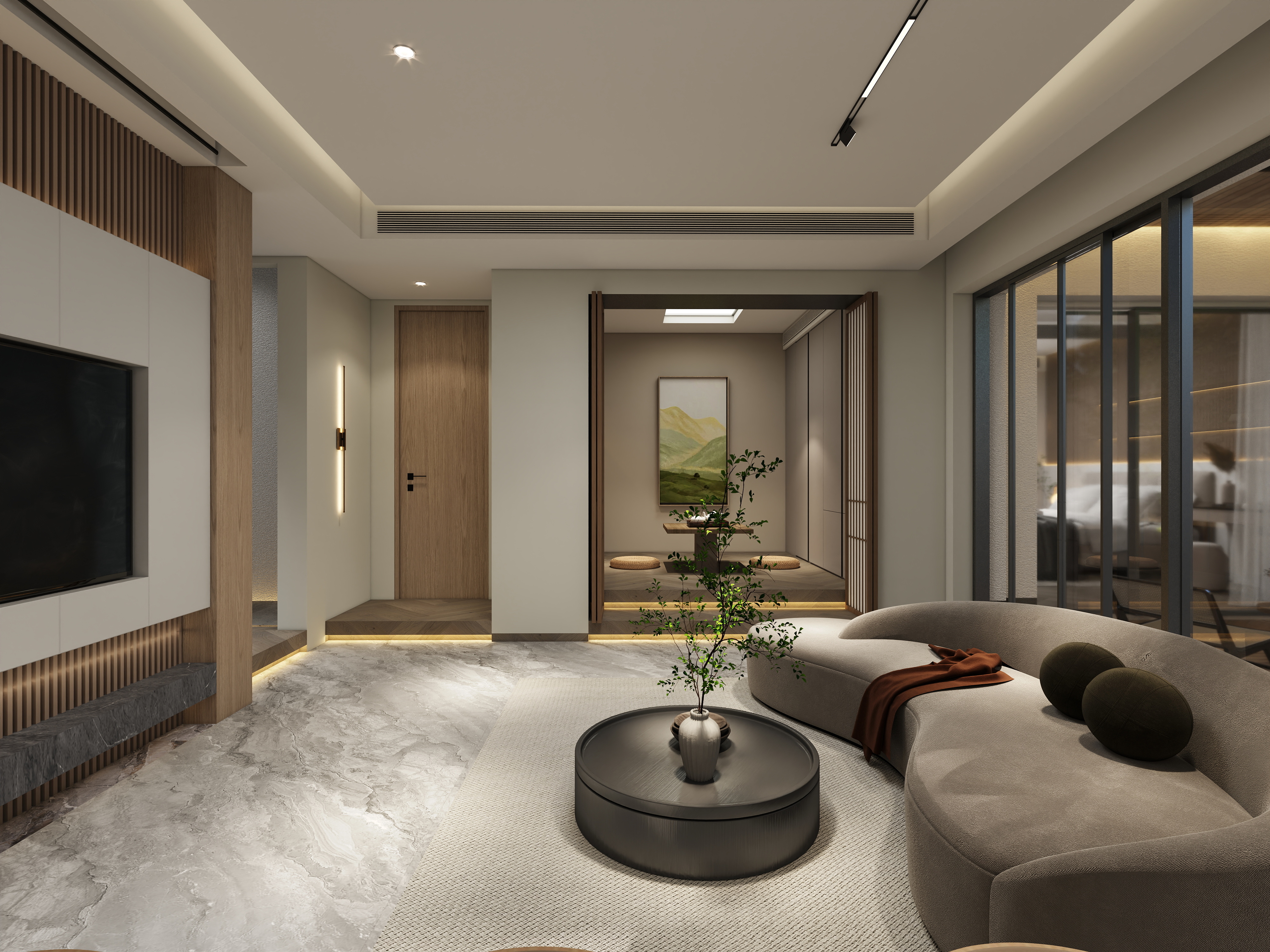 天天~住宅设计师-北京二环里胡同小院130平现代风格装修效果图