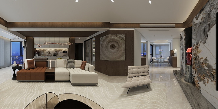 上下山(Summit)-望江御府3-2102轻奢极简-装修设计方案