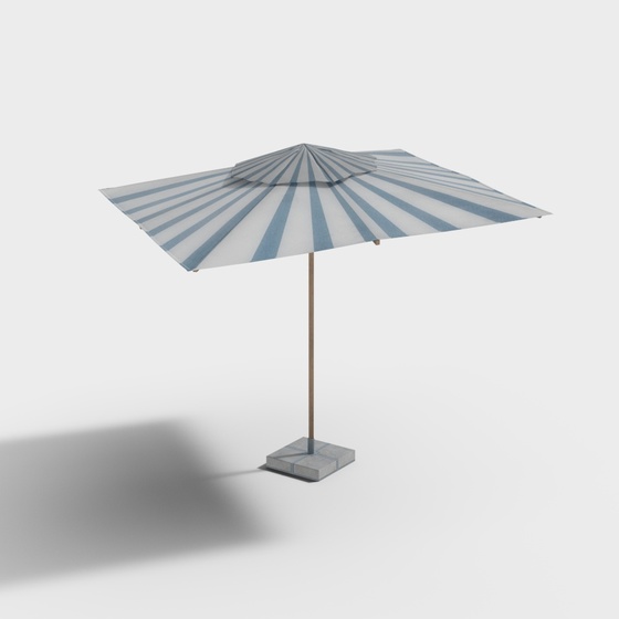 Modern Sunshade Umbrella 3D Model in Gray