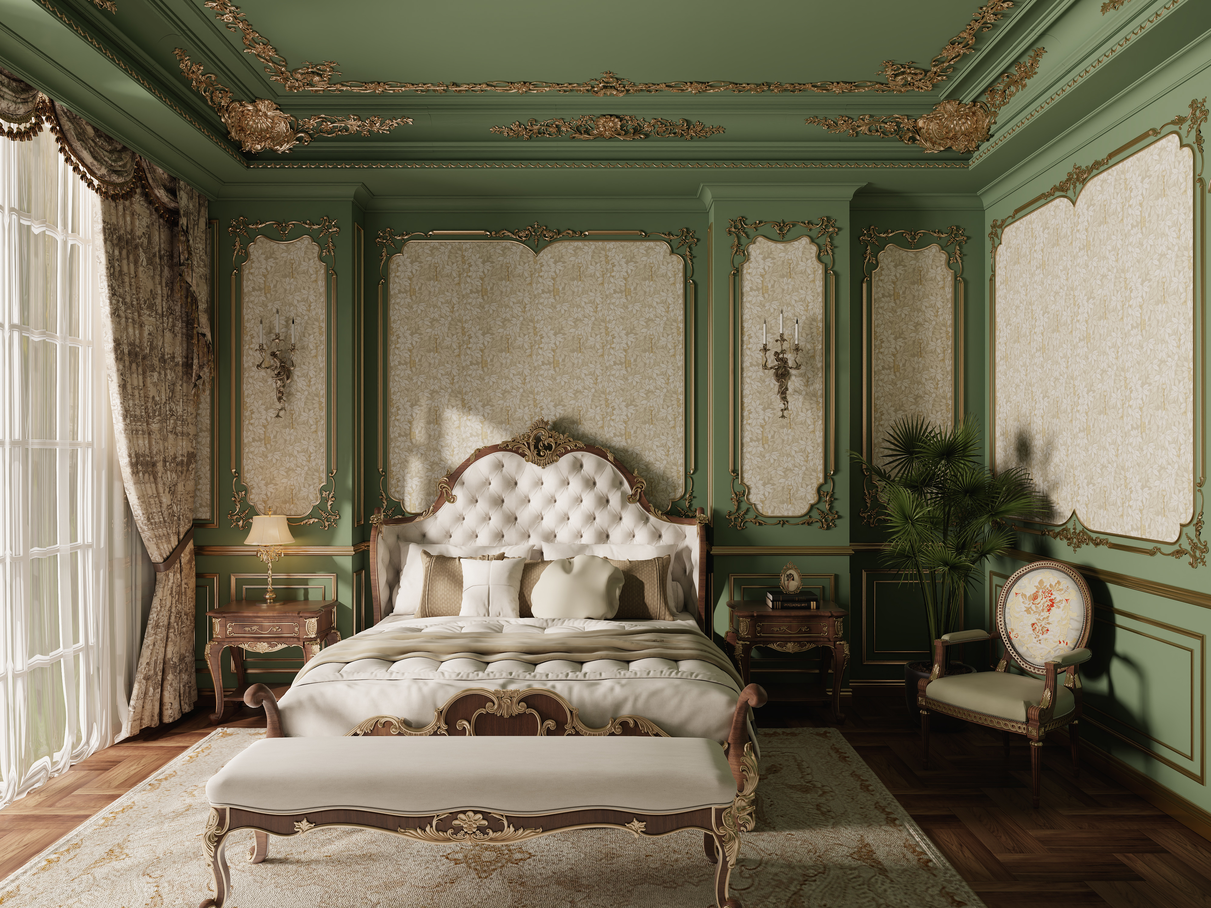 DecoVision迪科威逊-30平方法式卧室-装修设计方案