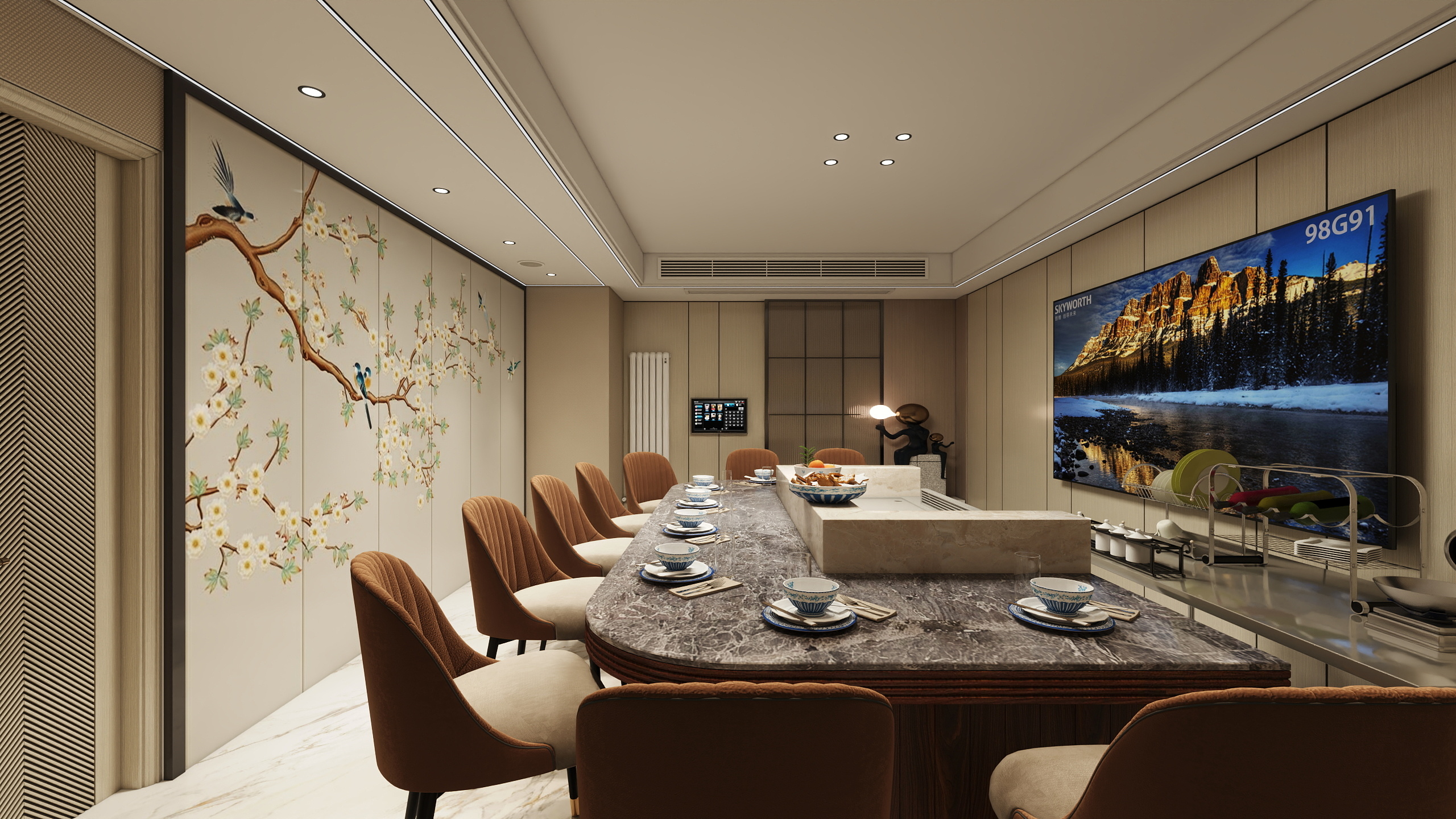 小空间大改造-铁板烧火锅店-装修设计方案