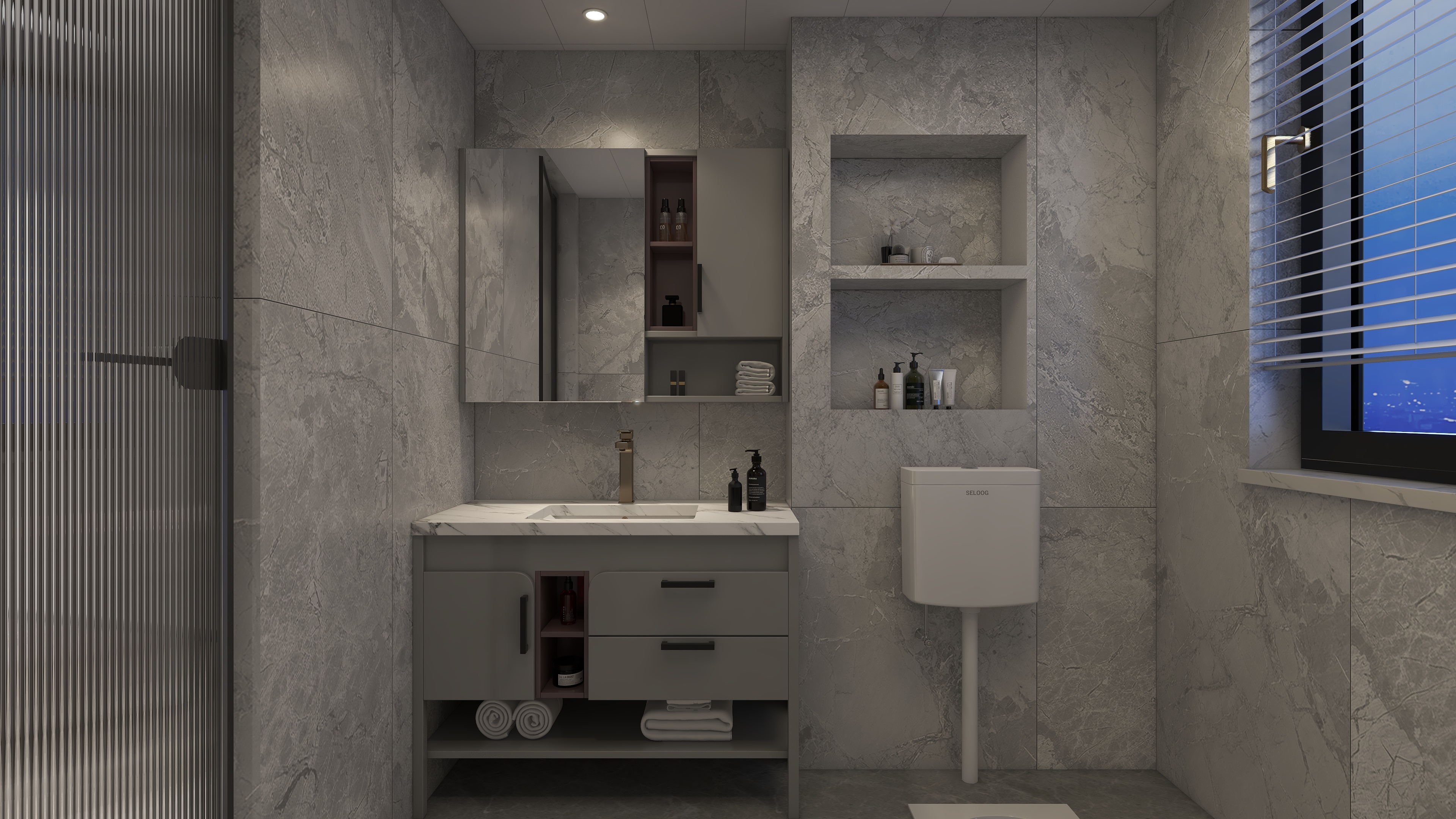 艾佳云-空间设计-意式风格142㎡四室两厅装修效果图