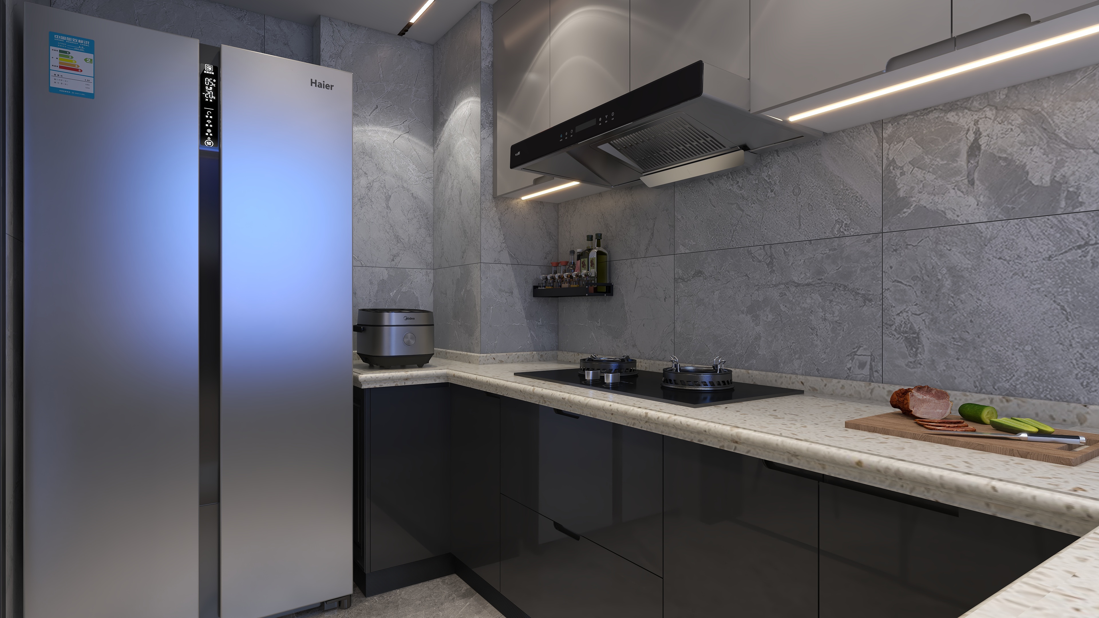 艾佳云-空间设计-意式风格142㎡四室两厅装修效果图