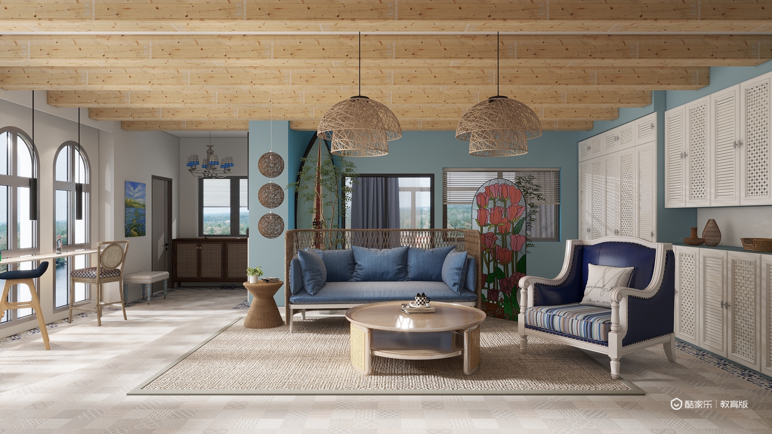 小胖777-澄月湖畔田园149㎡3室装修效果图