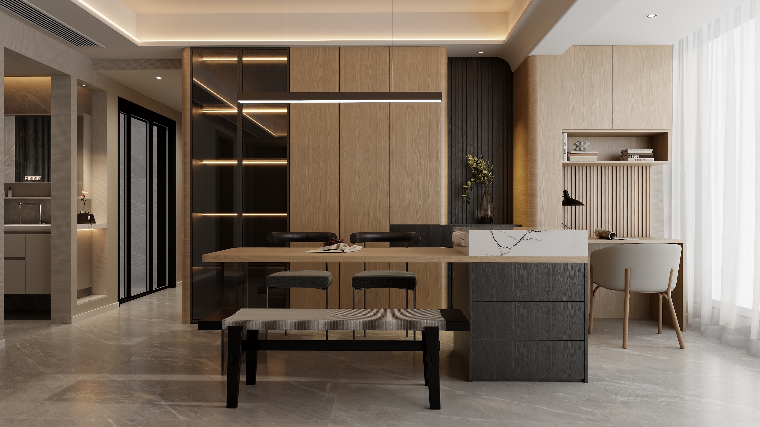 汶君装饰-102㎡3室-装修设计方案