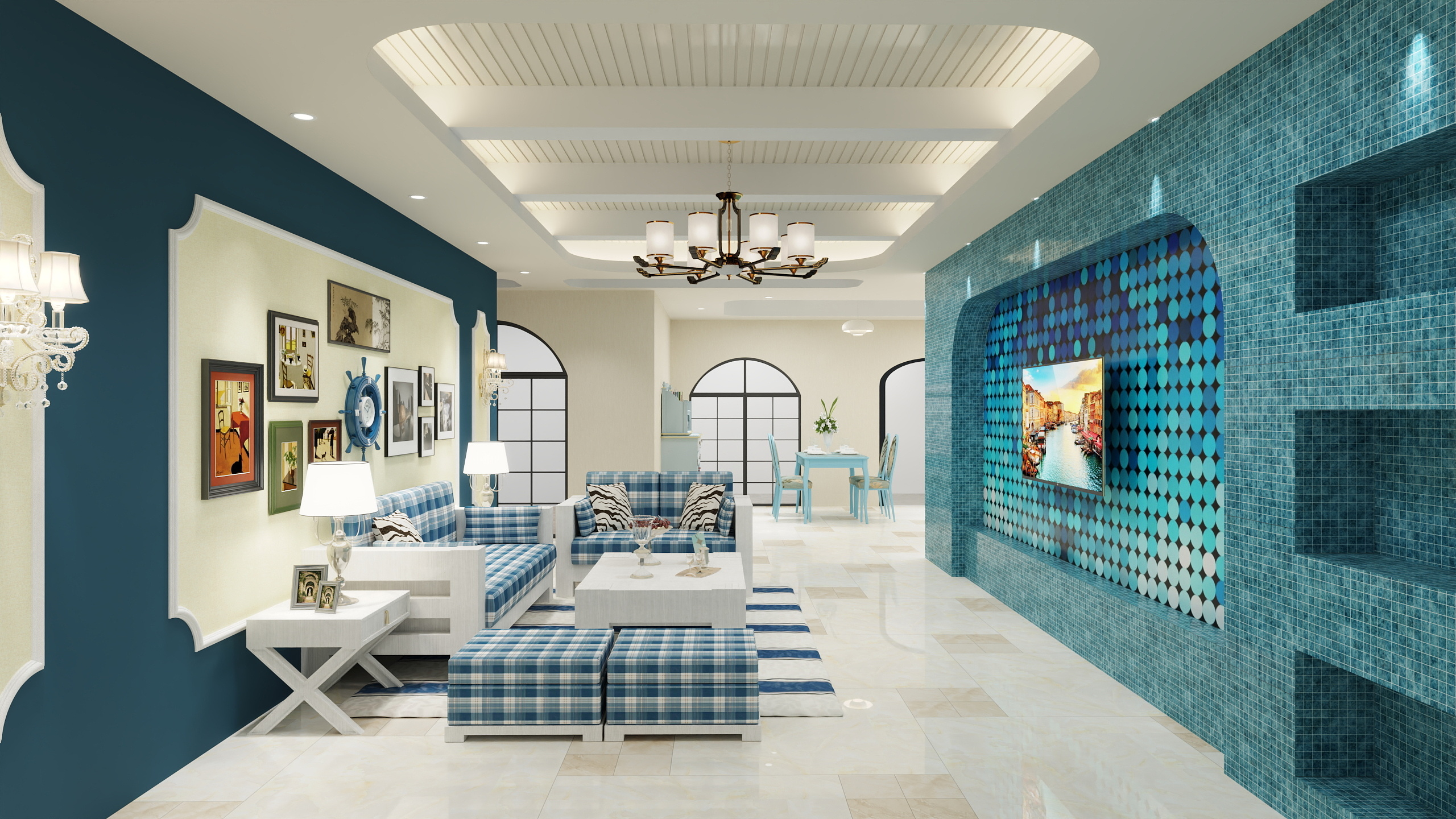 好几天-86㎡1室装修效果图